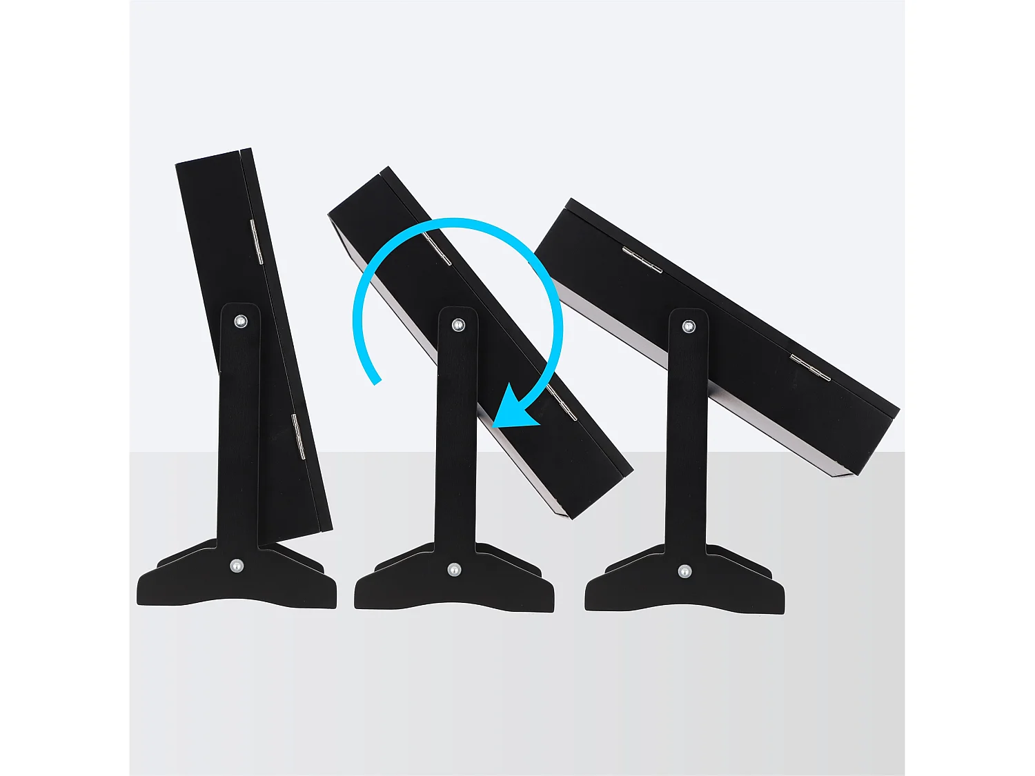 Coffret à bijoux KADAX avec miroir, 21 x 15 x 30,5 cm, boîte en panneau MDF, boîte à bijoux avec pieds, écrin à bijoux pour colliers, bagues (noir)