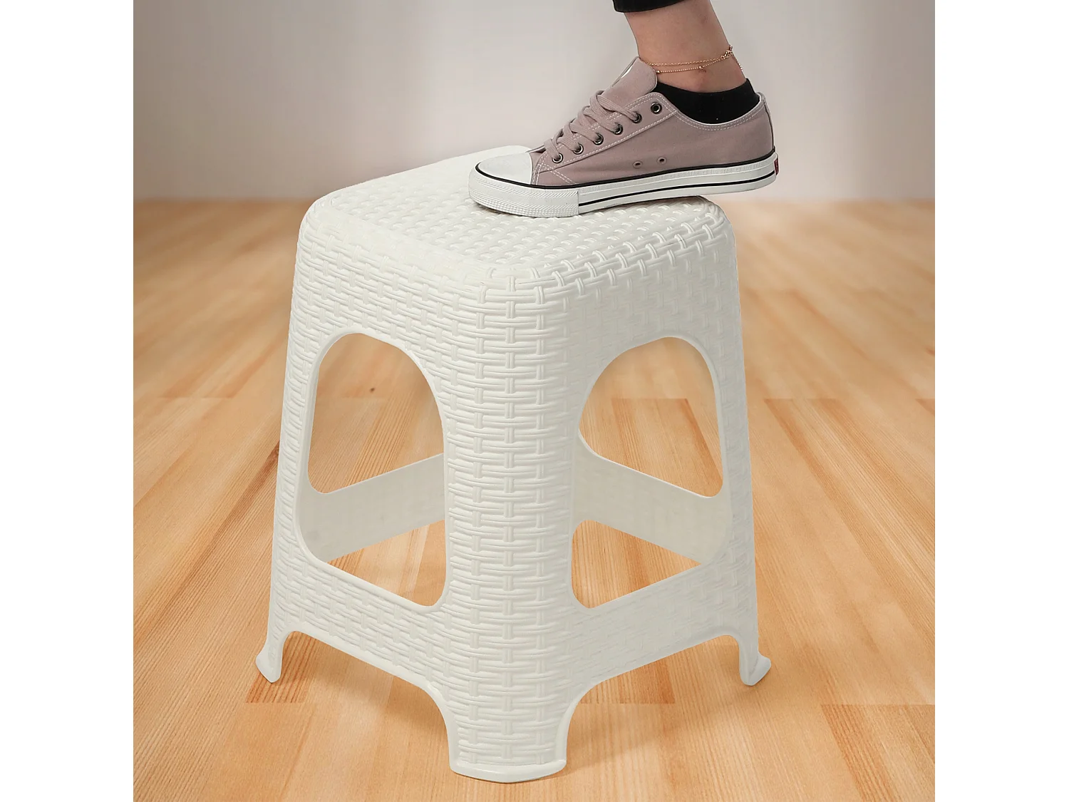 KADAX Hocker Küchenhocker Stuhl Weiß 120kg