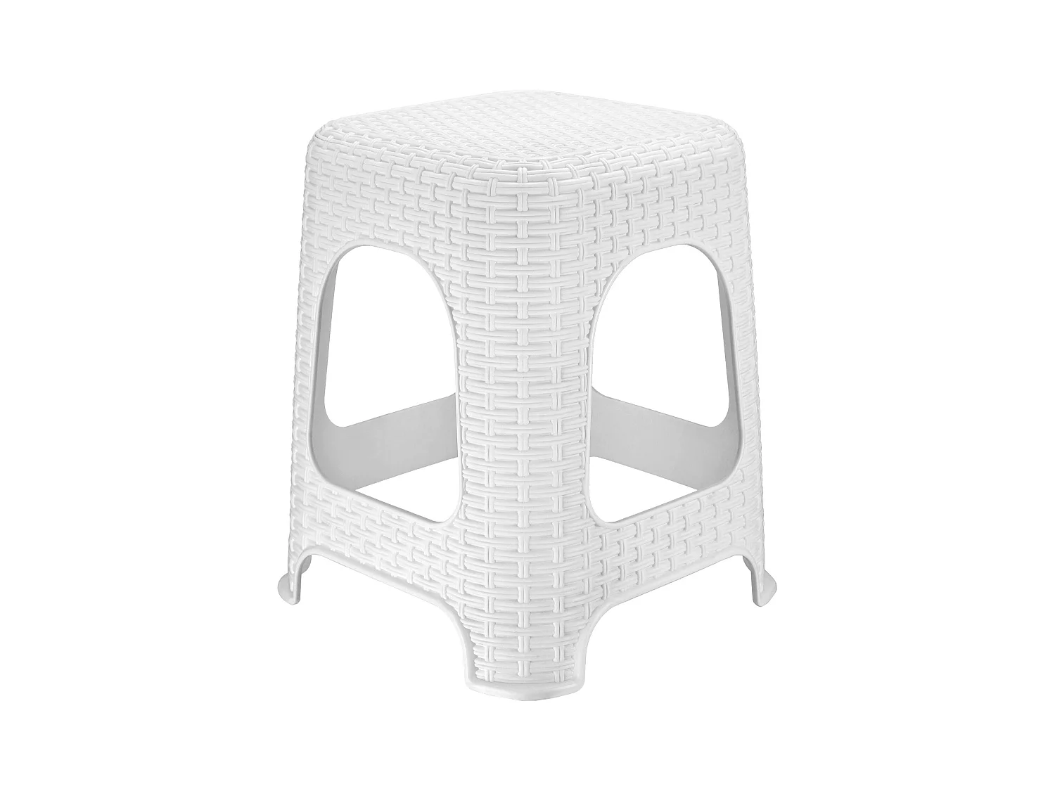 KADAX Tabouret en plastique, escabeau, jusqu'à 120 kg, tabouret en rotin avec pieds antidérapants, tabouret de bain, tabouret de salon, tabouret d'assise léger,