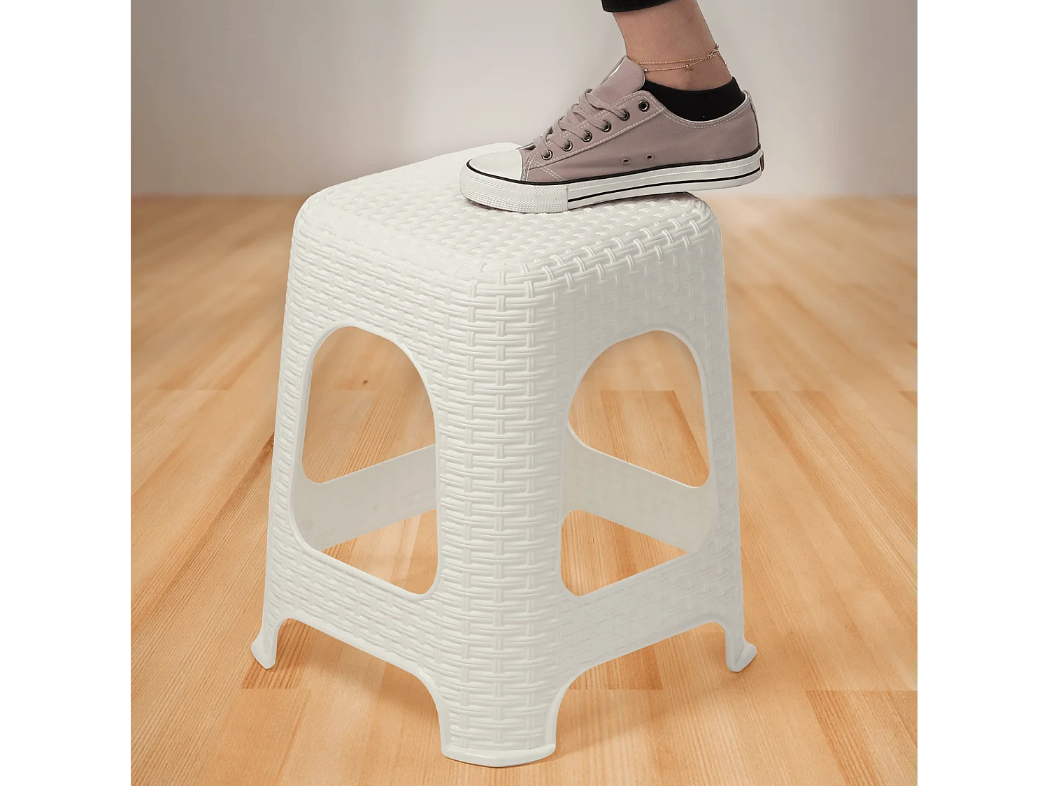 KADAX Taboret kuchenny Habol 45 x 37 cm, biały