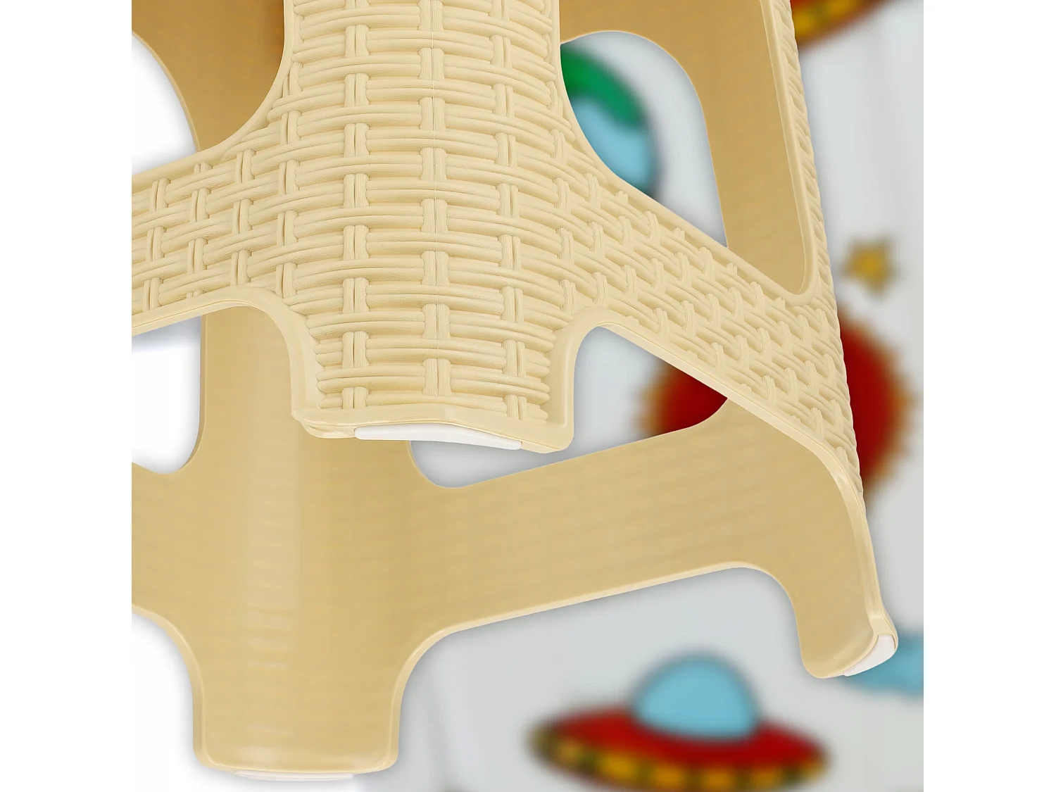 Tabouret en plastique KADAX, escabeau jusqu'à 120 kg, tabouret en rotin avec pieds antidérapants, tabouret de bain, tabouret de salon, tabouret d'assise léger,