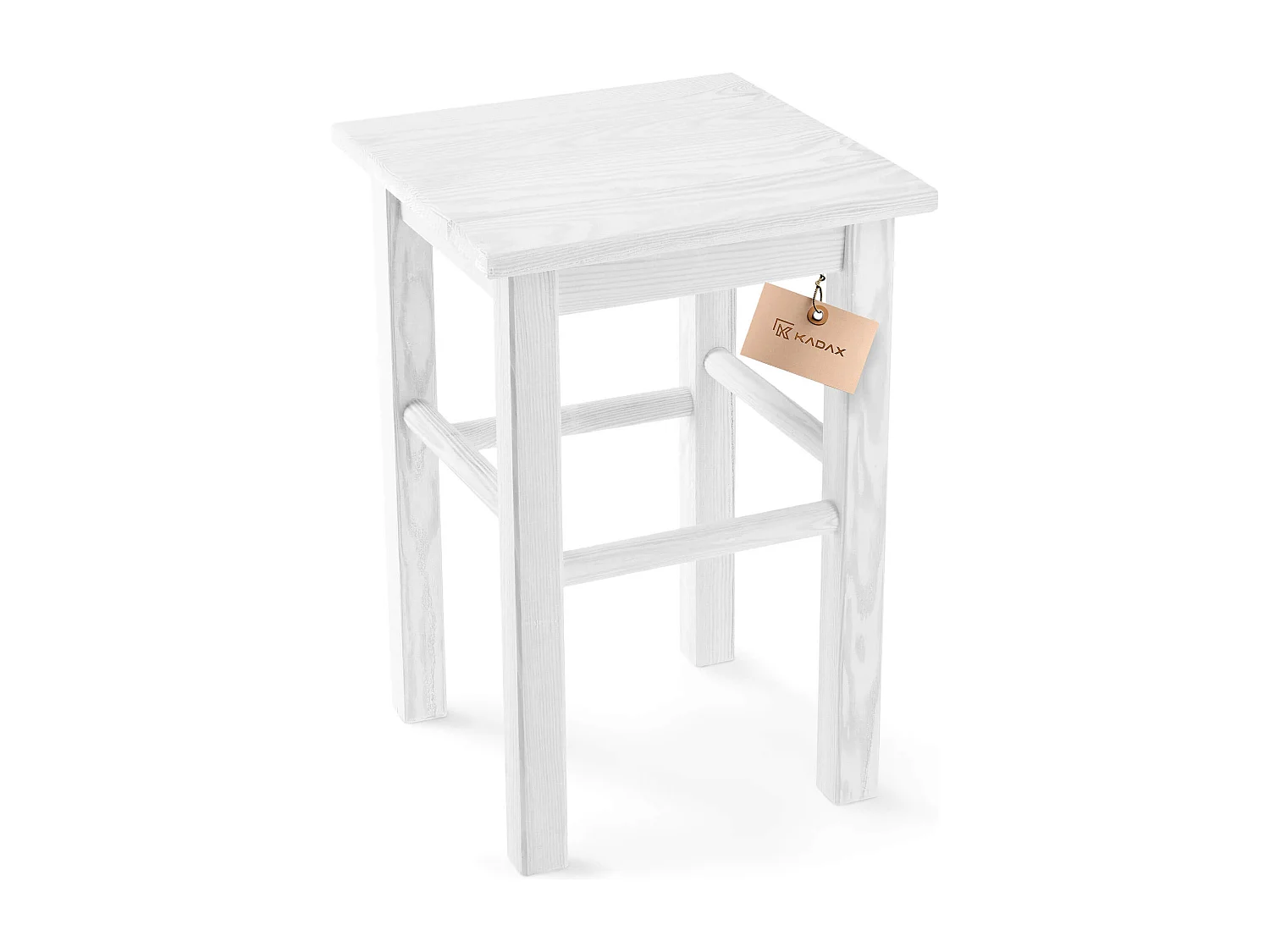 Tabouret en bois KADAX, repose-pieds en bois de pin naturel non verni, repose-pieds en 3 modèles différents, tabouret de bar, marchepied, tabouret, tabouret,