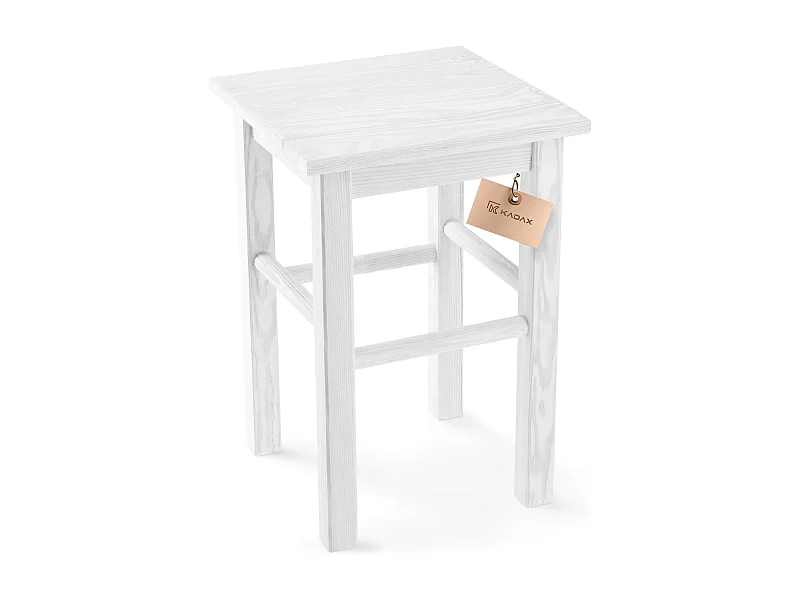 Tabouret en bois KADAX, repose-pieds en bois de pin naturel non verni, repose-pieds en 3 modèles différents, tabouret de bar, marchepied, tabouret, tabouret,