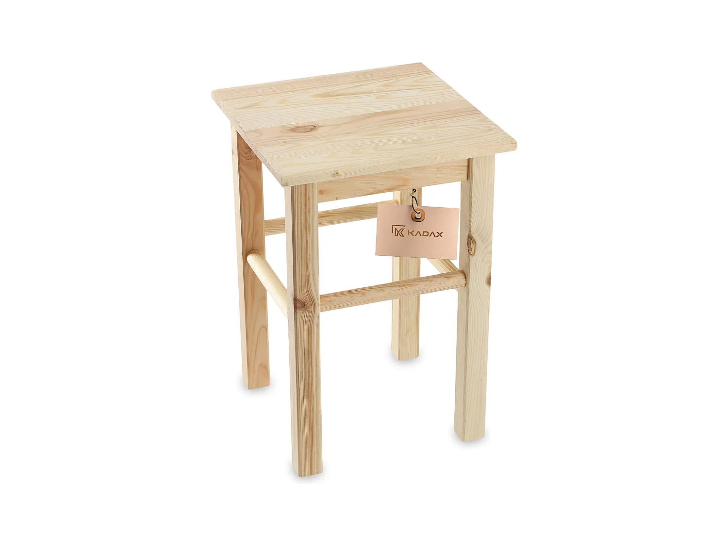 KADAX Drewniany taboret kuchenny Falun 44 x 30 cm