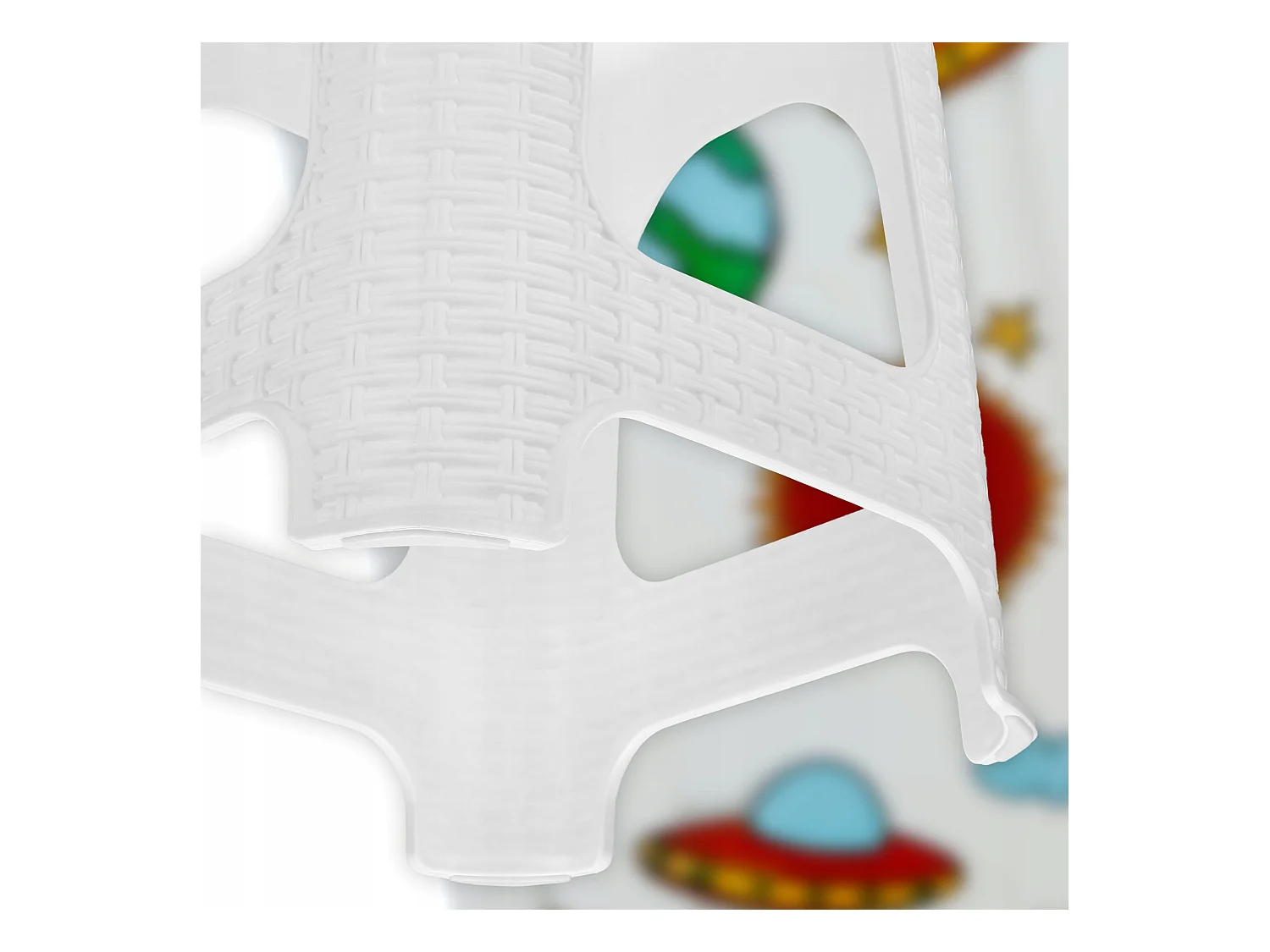 KADAX Kruk van kunststof, opstapkruk, tot 120 kg, rotankruk met antislipvoeten, badkruk, woonkruk, lichte zitkruk, tuinkruk, kruk (2 x set wit)