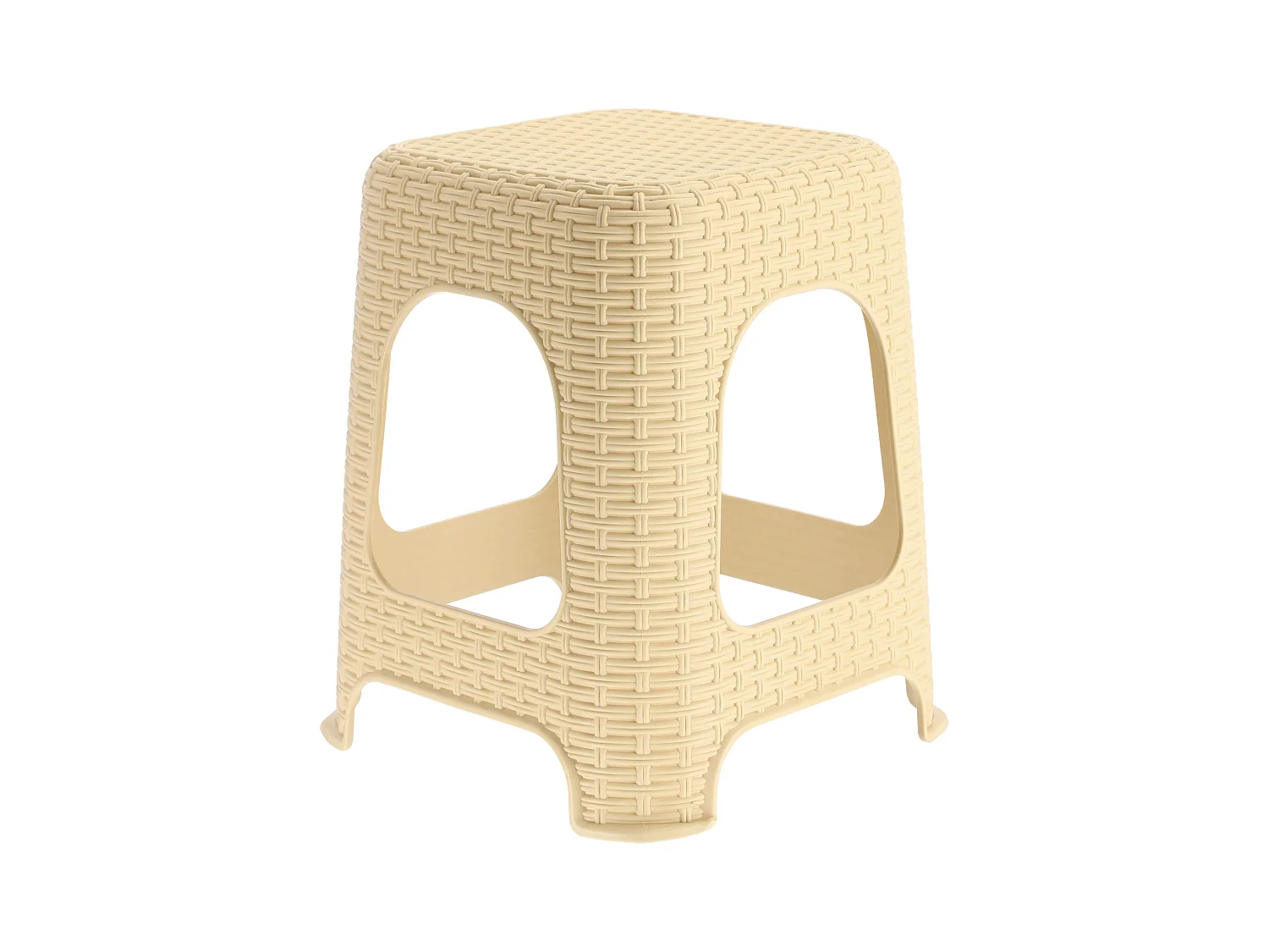 KADAX Tabouret en plastique, escabeau, jusqu'à 120 kg, tabouret en rotin avec pieds antidérapants, tabouret de bain, tabouret de salon, tabouret d'assise léger,