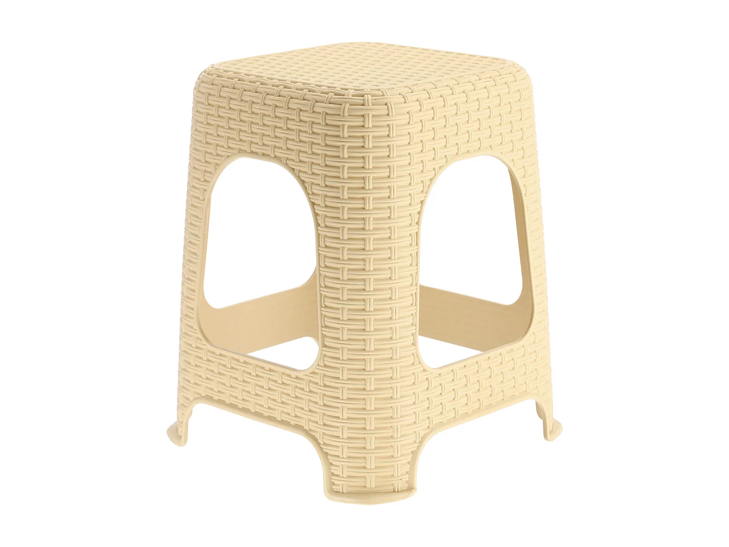 KADAX Tabouret en plastique, escabeau, jusqu'à 120 kg, tabouret en rotin avec pieds antidérapants, tabouret de bain, tabouret de salon, tabouret d'assise léger,