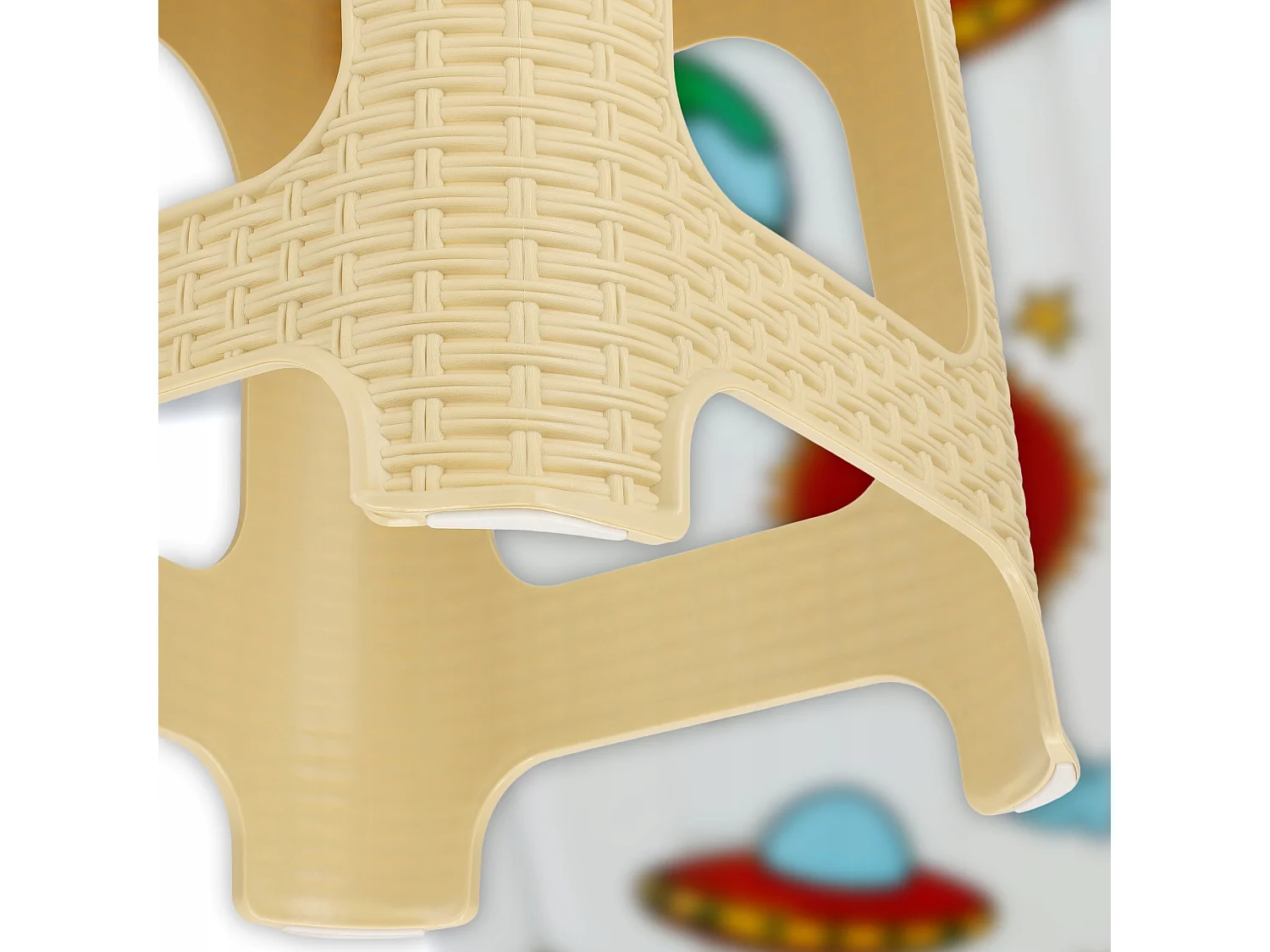 KADAX Tabouret en plastique, escabeau, jusqu'à 120 kg, tabouret en rotin avec pieds antidérapants, tabouret de bain, tabouret de salon, tabouret d'assise léger,