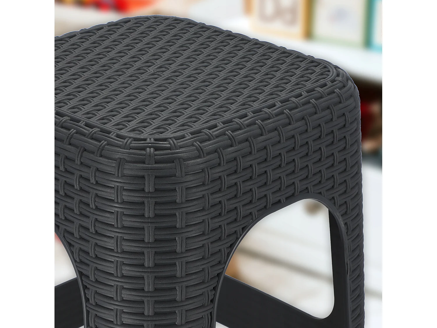 KADAX Hocker Küchenhocker Stuhl Anthrazit 120kg