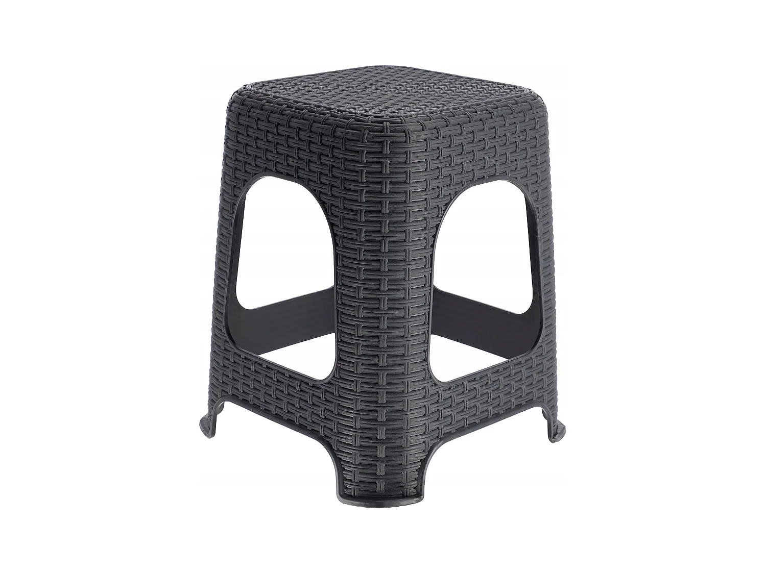 Tabouret en plastique KADAX, marchepied, jusqu'à 120 kg, tabouret en rotin avec pieds antidérapants, tabouret de bain, tabouret de salon, tabouret d'assise léger,