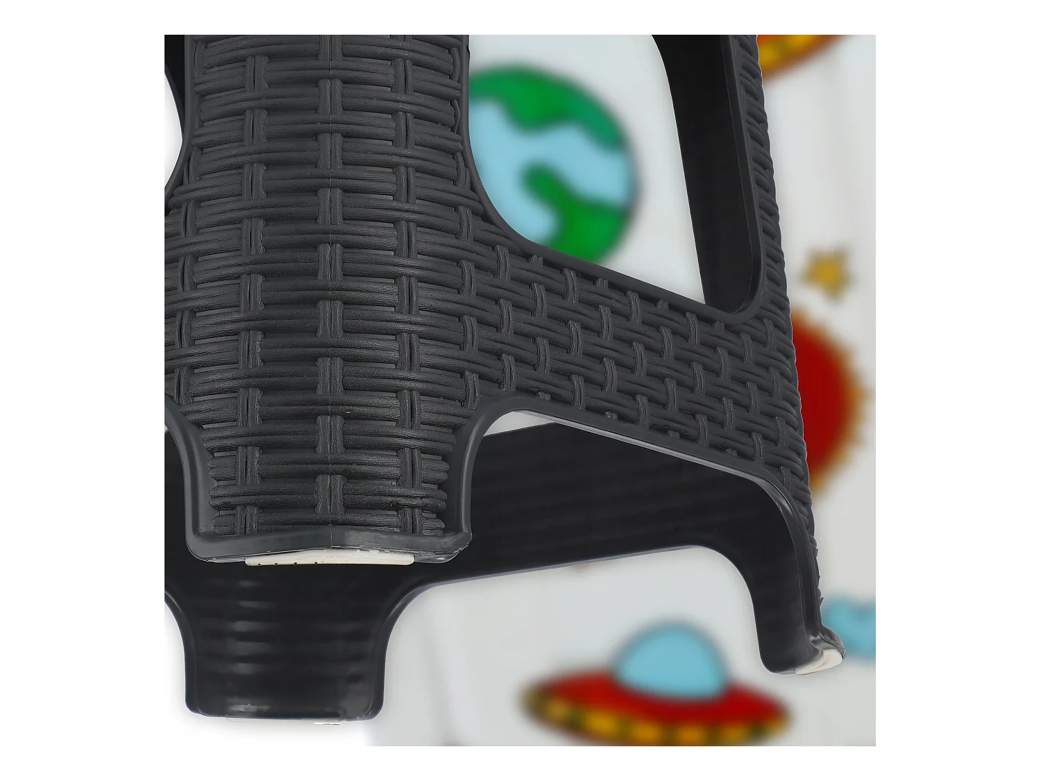 KADAX Kruk van kunststof, opstapkruk, tot 120 kg, rotankruk met antislipvoeten, badkruk, woonkruk, lichte zitkruk, tuinkruk, kruk (2 x set antraciet)