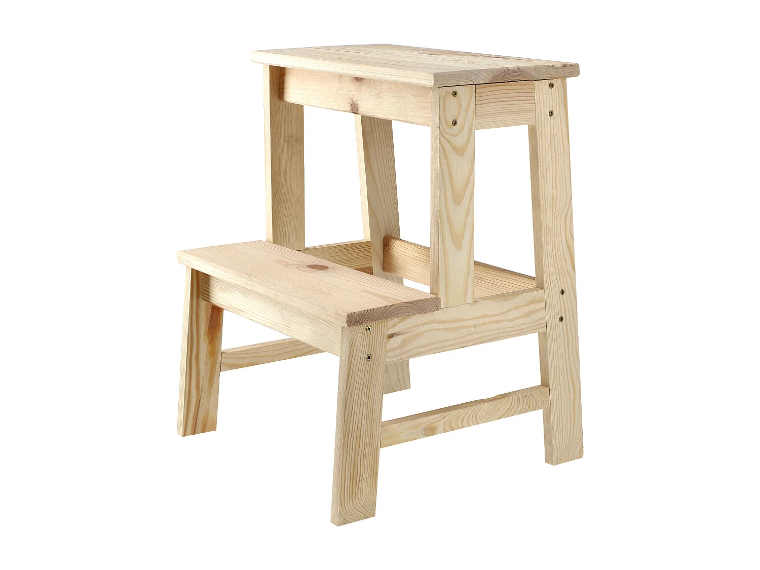 KADAX Taboret drewniany Falun drabinka 40 x 50 cm