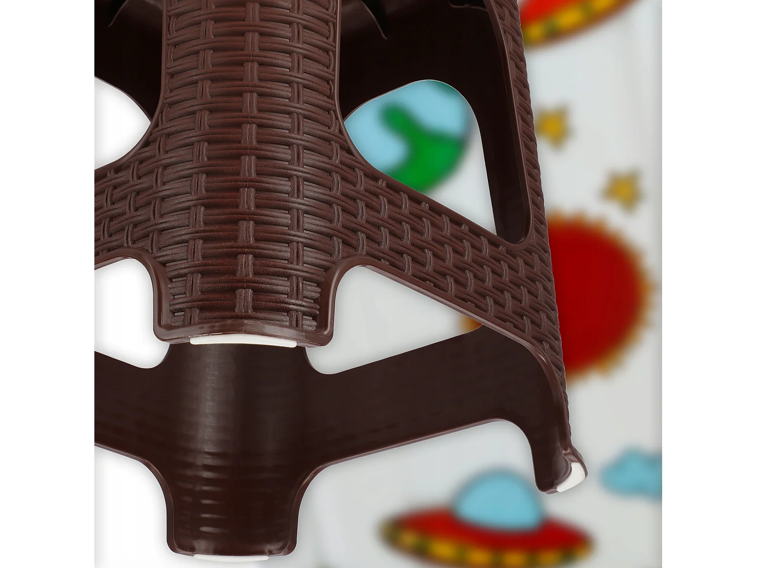 Tabouret en plastique KADAX, escabeau, jusqu'à 120 kg, tabouret en rotin avec pieds antidérapants, tabouret de bain, tabouret de salon, tabouret d'assise léger,