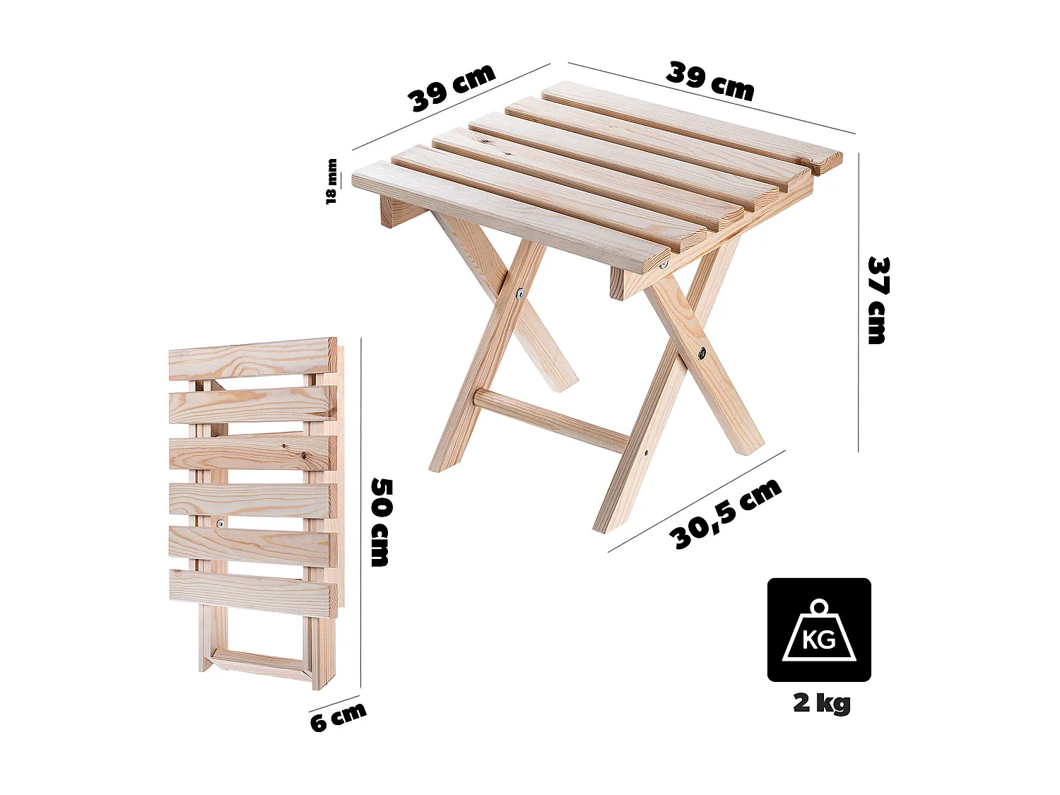 Ensemble table basse naturelle Anjouin avec chaises longues + 2 chaises longues en bois bleu marine