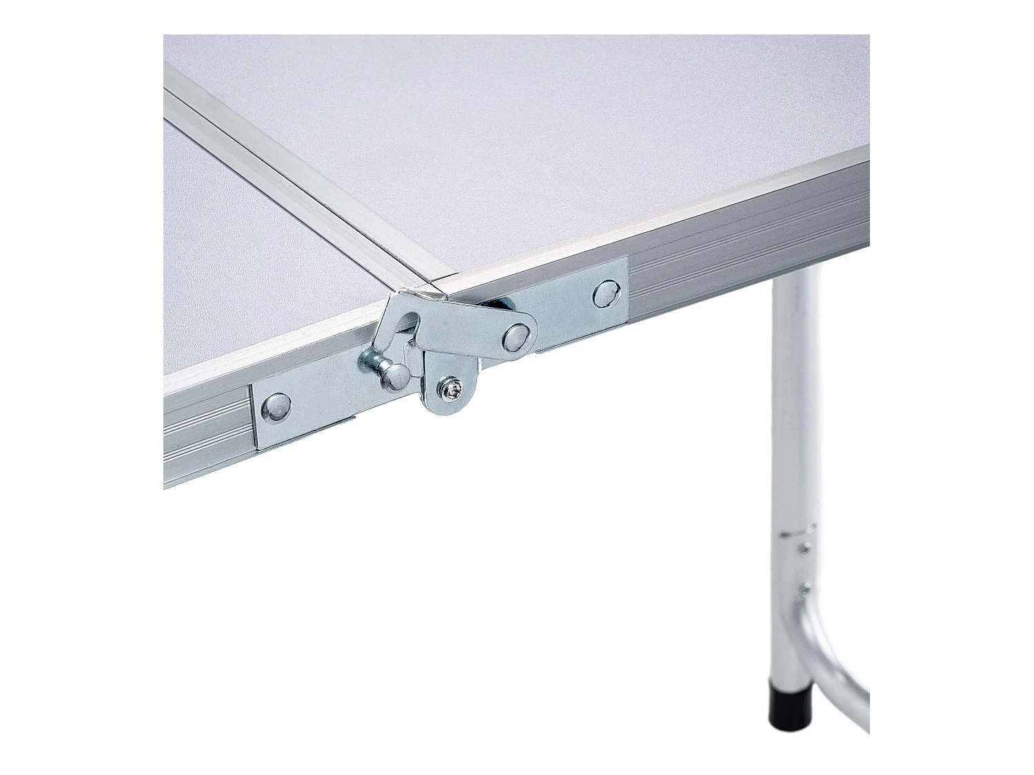 Ensemble de mobilier de camping KADAX : table pliante avec 4 chaises réglables en hauteur, multifonctionnel (argent et blanc)