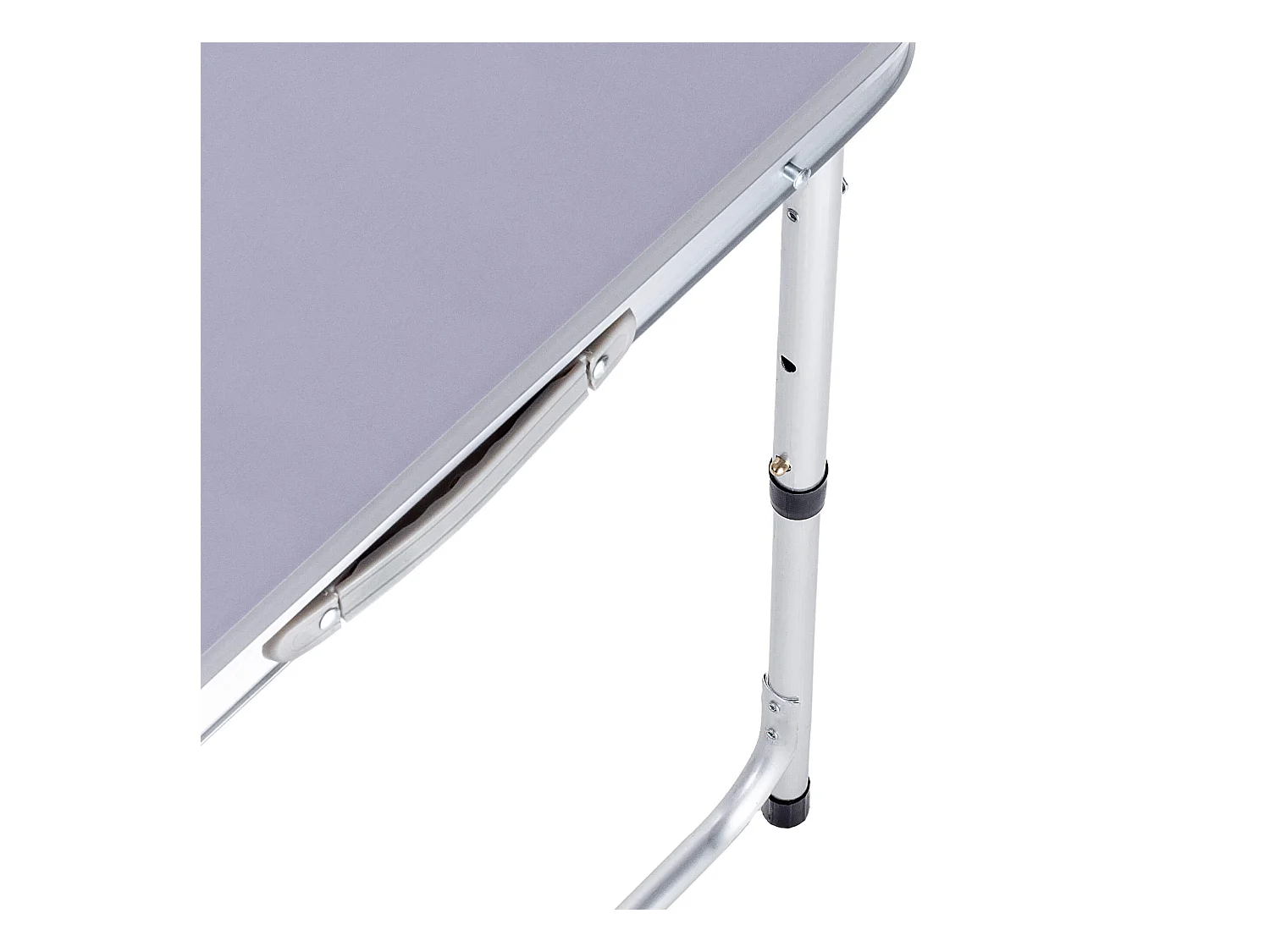 Ensemble de mobilier de camping KADAX : table pliante avec 4 chaises réglables en hauteur, multifonctionnel (argent et blanc)