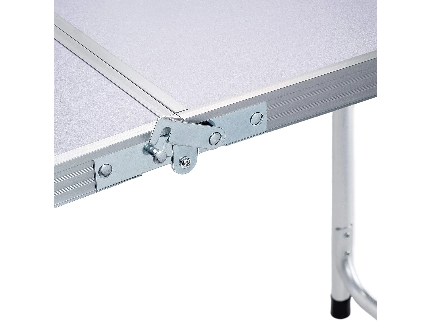 Ensemble de mobilier de camping KADAX : table pliante avec 4 chaises réglables en hauteur, multifonctionnel (argent et blanc)