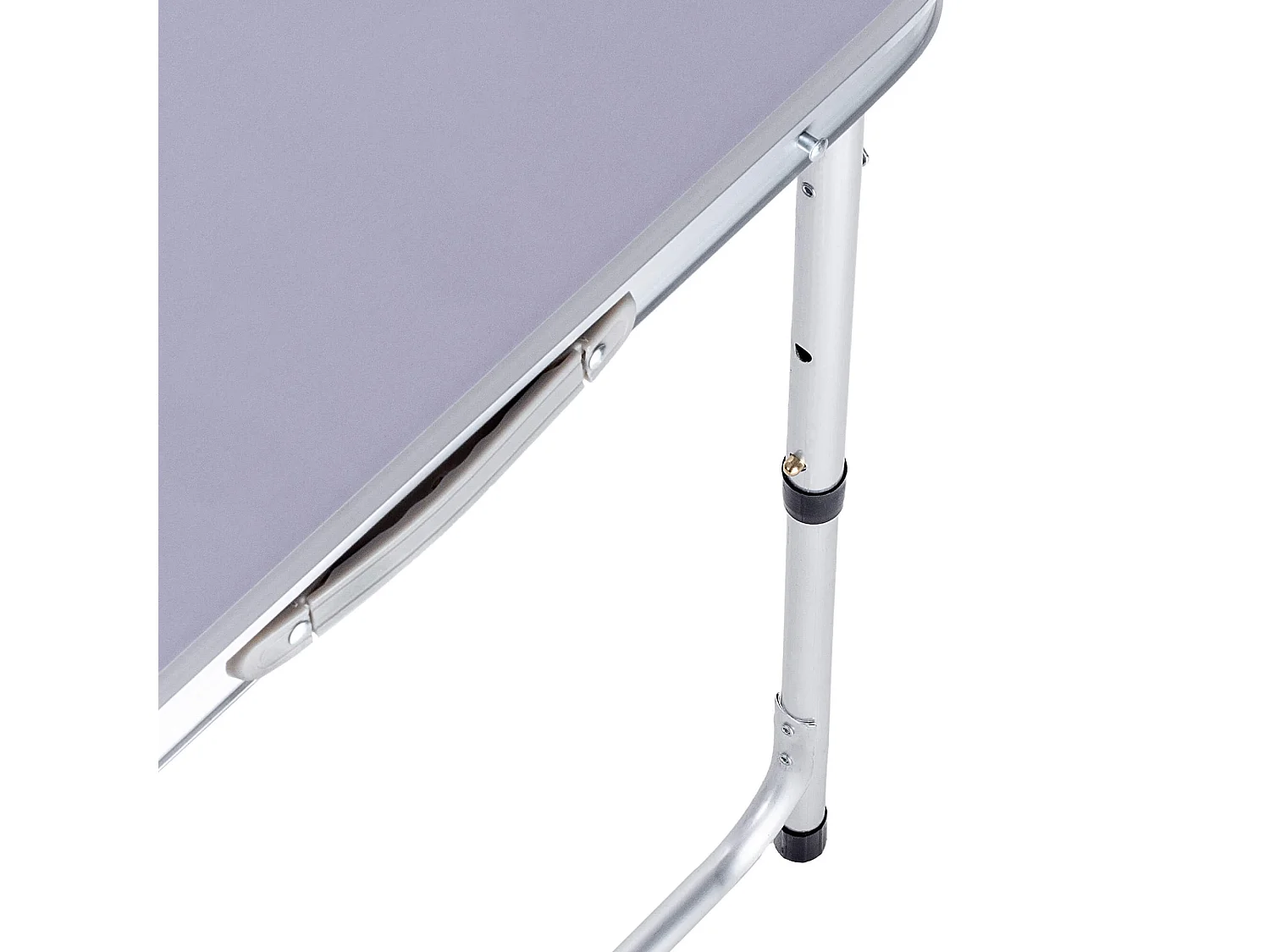 Ensemble de mobilier de camping KADAX : table pliante avec 4 chaises réglables en hauteur, multifonctionnel (argent et blanc)