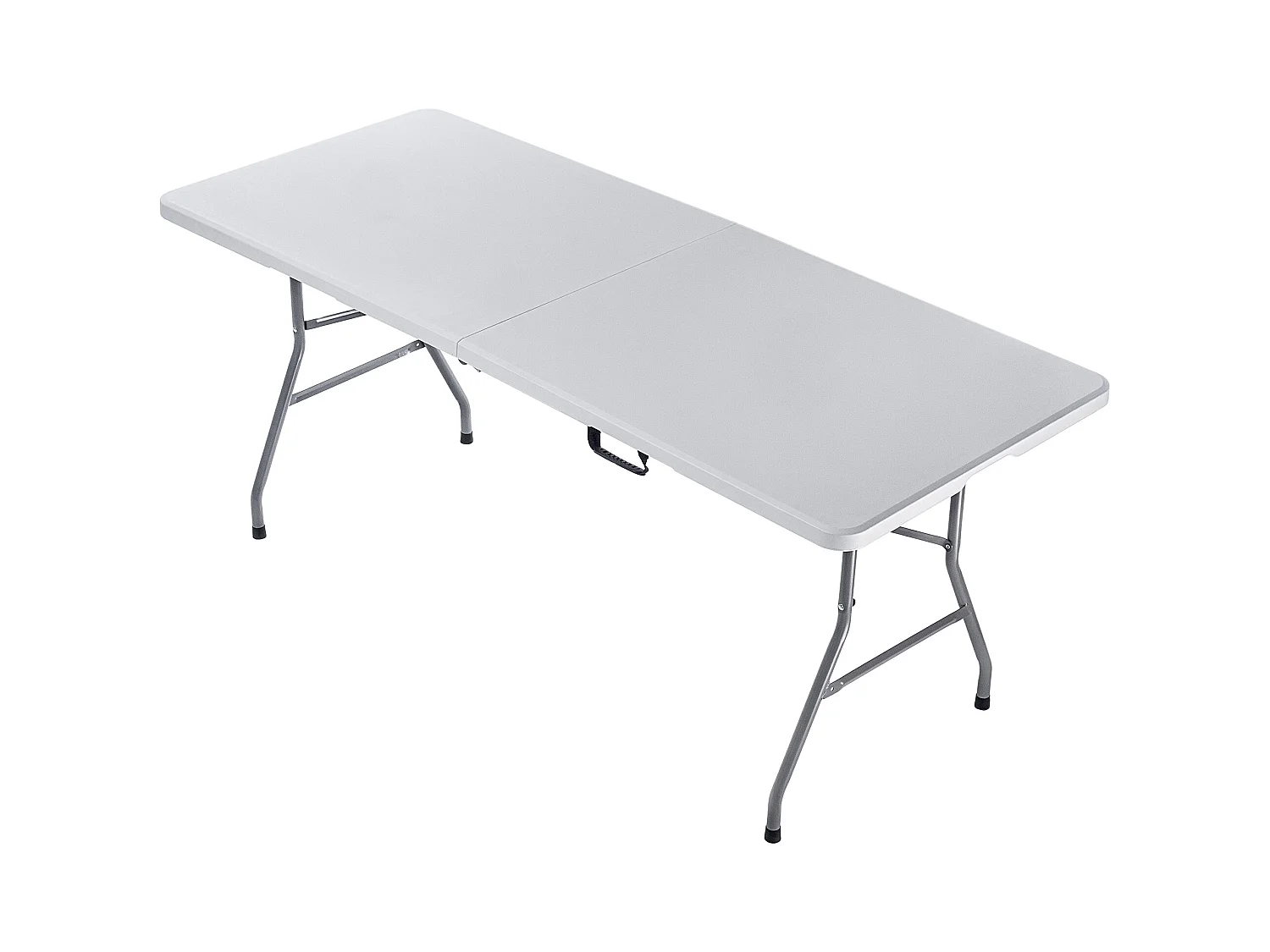 KADAX Inklapbare tuintafel, 180 x 74 x 73 cm, weerbestendige klaptafel, partytafel voor tuin, terras en balkon, robuuste buffettafel, campingtafel (wit)