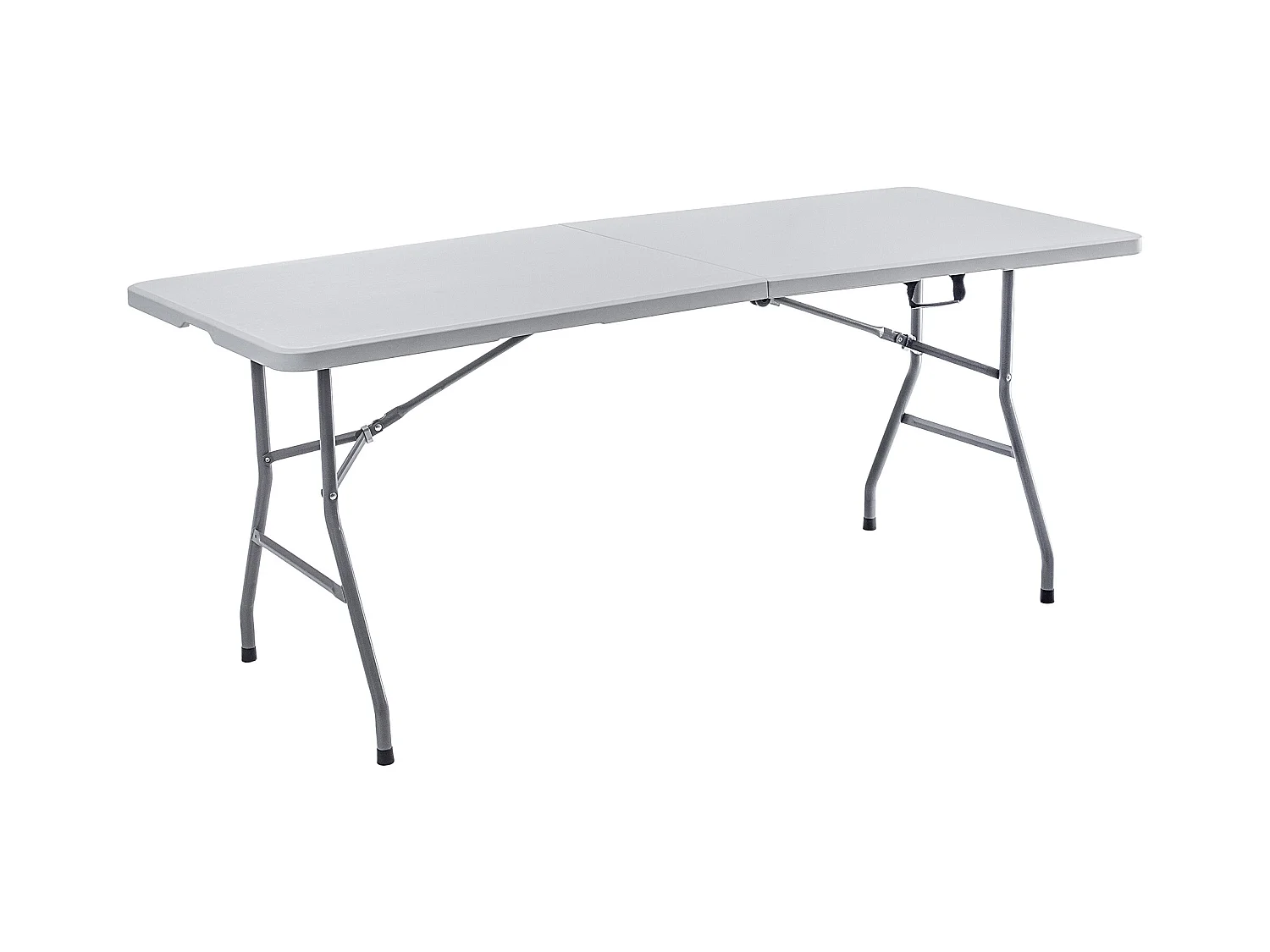 KADAX Inklapbare tuintafel, 180 x 74 x 73 cm, weerbestendige klaptafel, partytafel voor tuin, terras en balkon, robuuste buffettafel, campingtafel (wit)