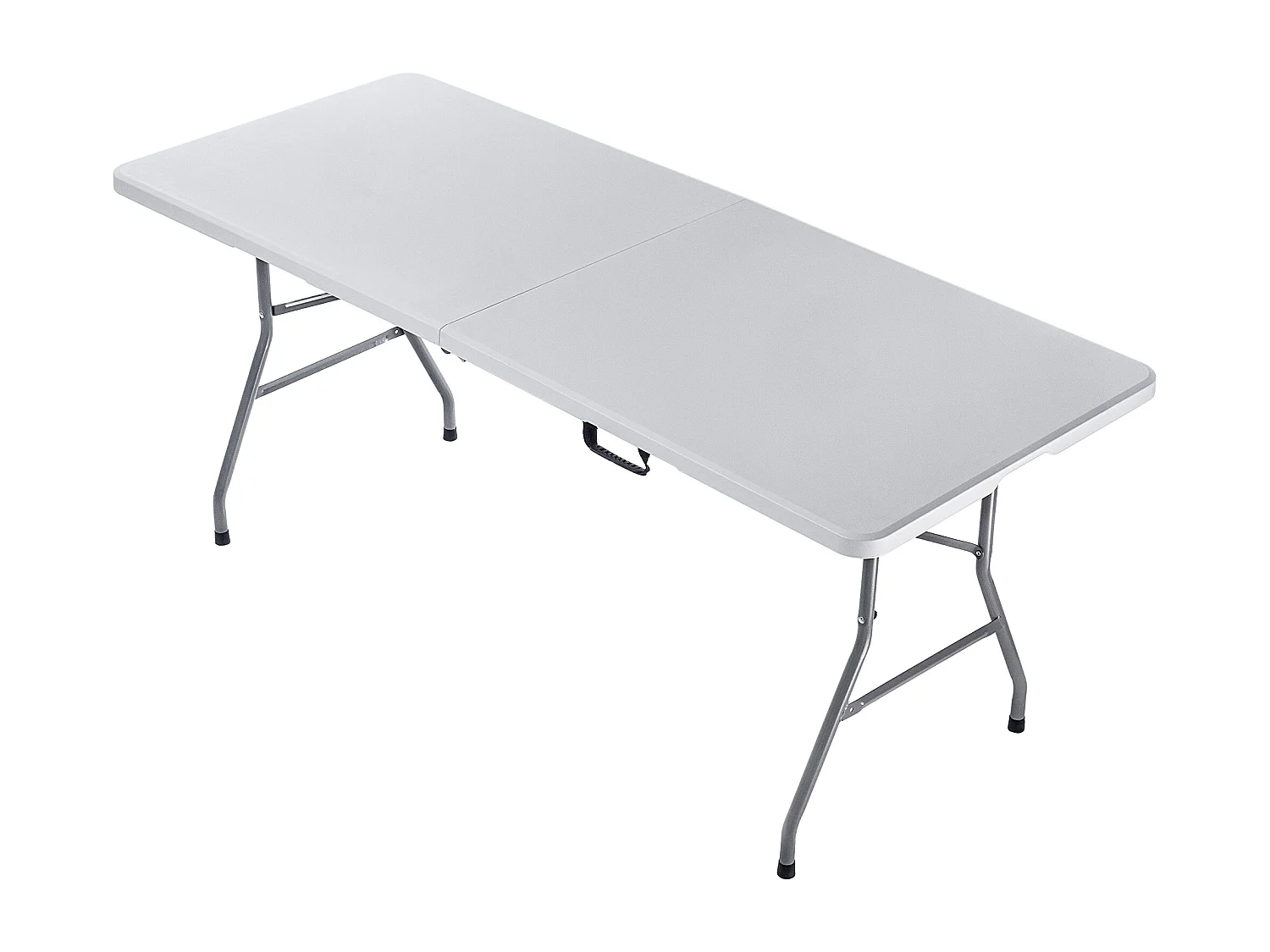 KADAX Inklapbare tuintafel, 180 x 74 x 73 cm, weerbestendige klaptafel, partytafel voor tuin, terras en balkon, robuuste buffettafel, campingtafel (wit)