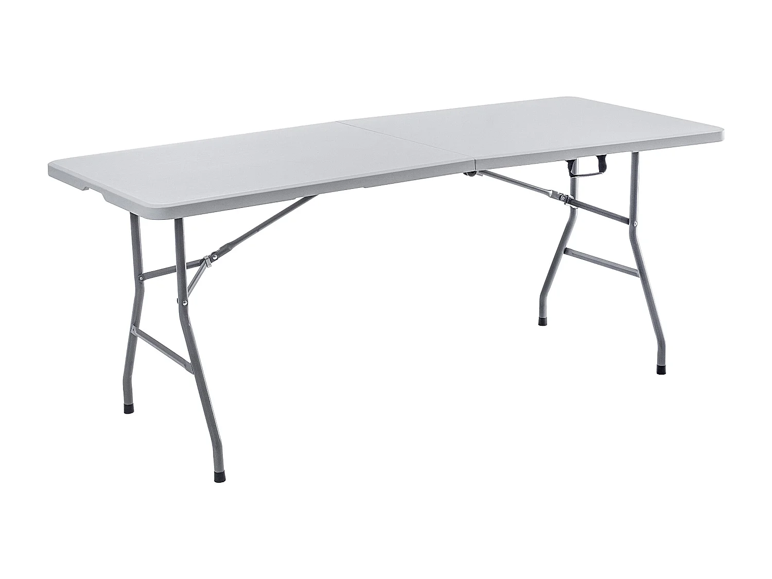 KADAX Inklapbare tuintafel, 180 x 74 x 73 cm, weerbestendige klaptafel, partytafel voor tuin, terras en balkon, robuuste buffettafel, campingtafel (wit)
