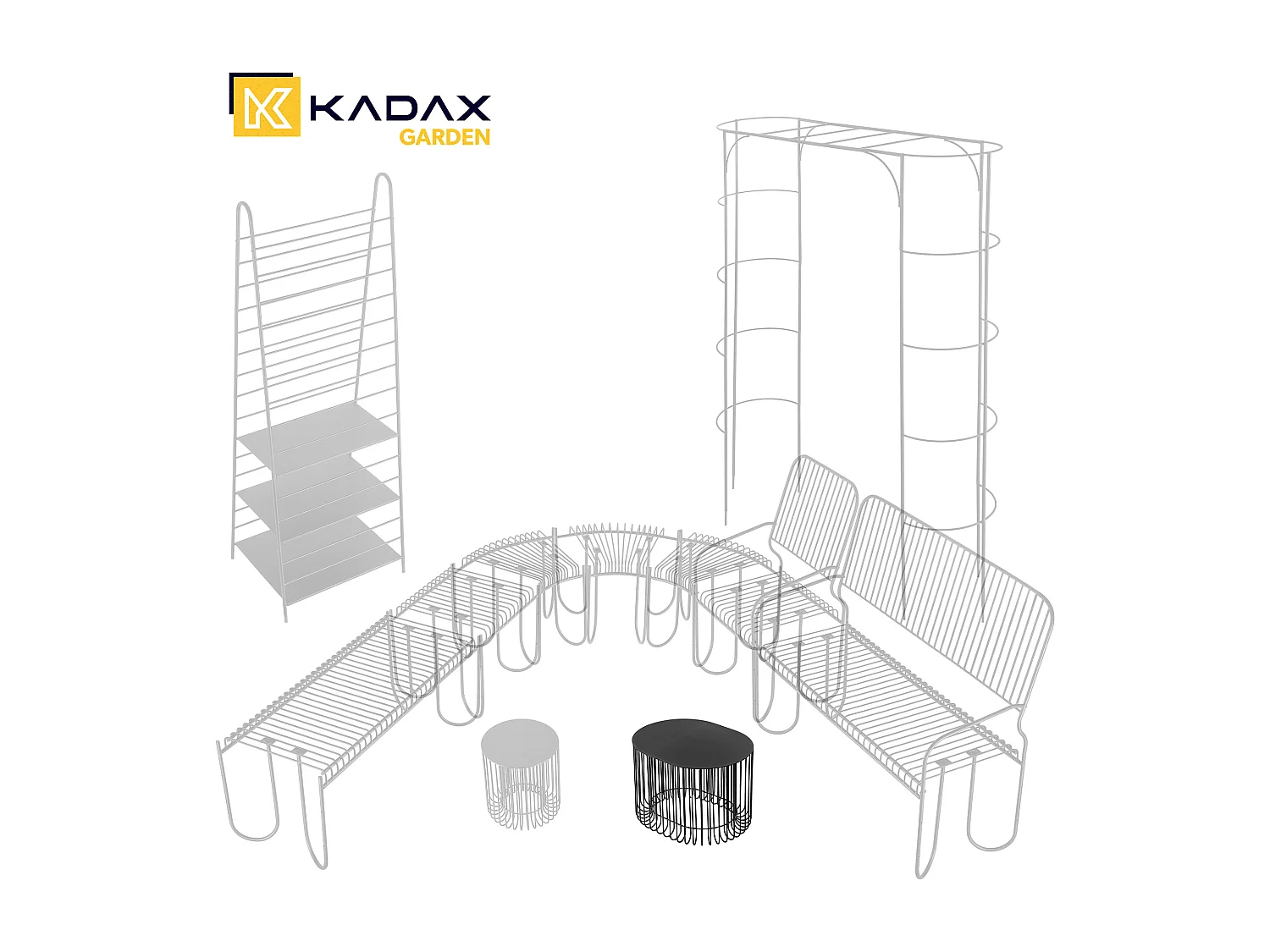 KADAX Table Table de Jardin Balcon Café Terrasse
