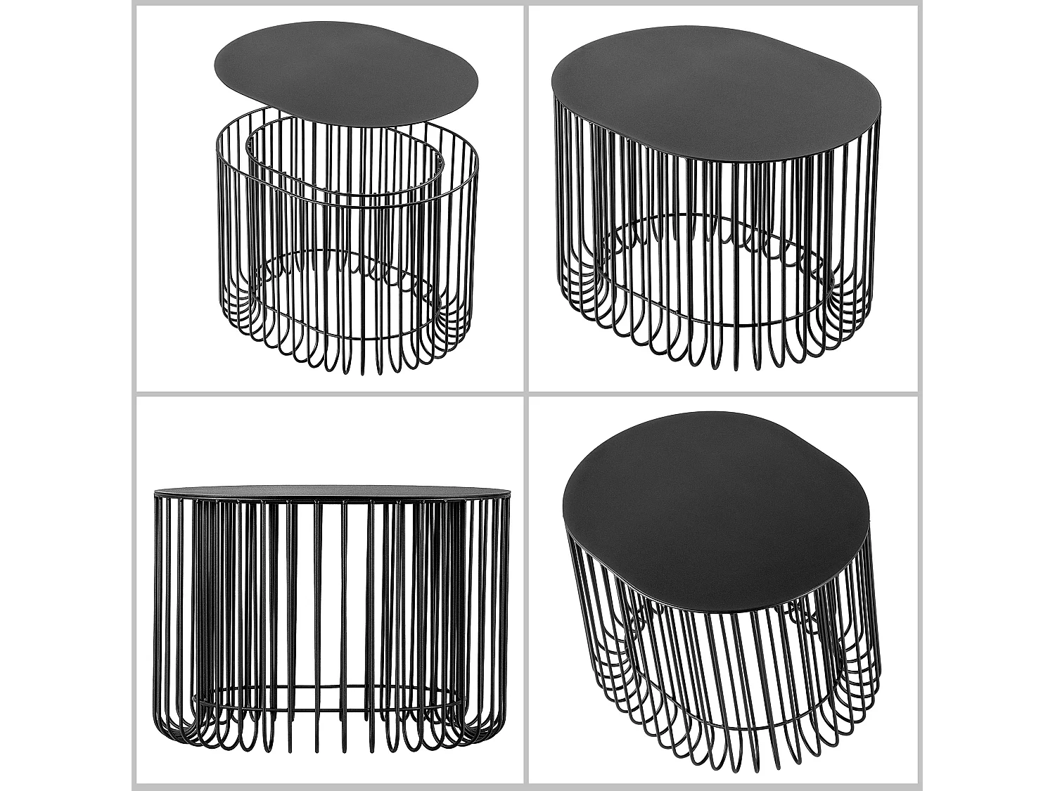 KADAX Table Table de Jardin Balcon Café Terrasse