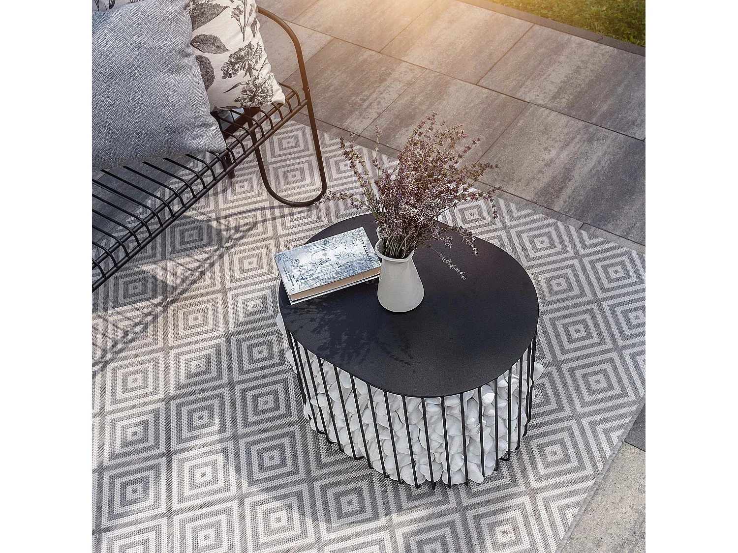 KADAX Table Table de Jardin Balcon Café Terrasse