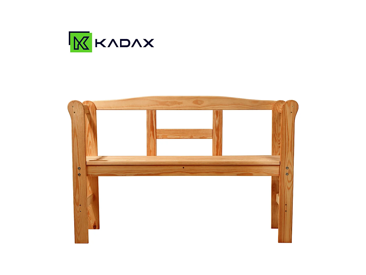 Banc de jardin KADAX, 119 x 44 x 76 cm, banc en panneaux de fibres de bois, banc avec espace de rangement et dossier, banc en bois résistant aux intempéries pour