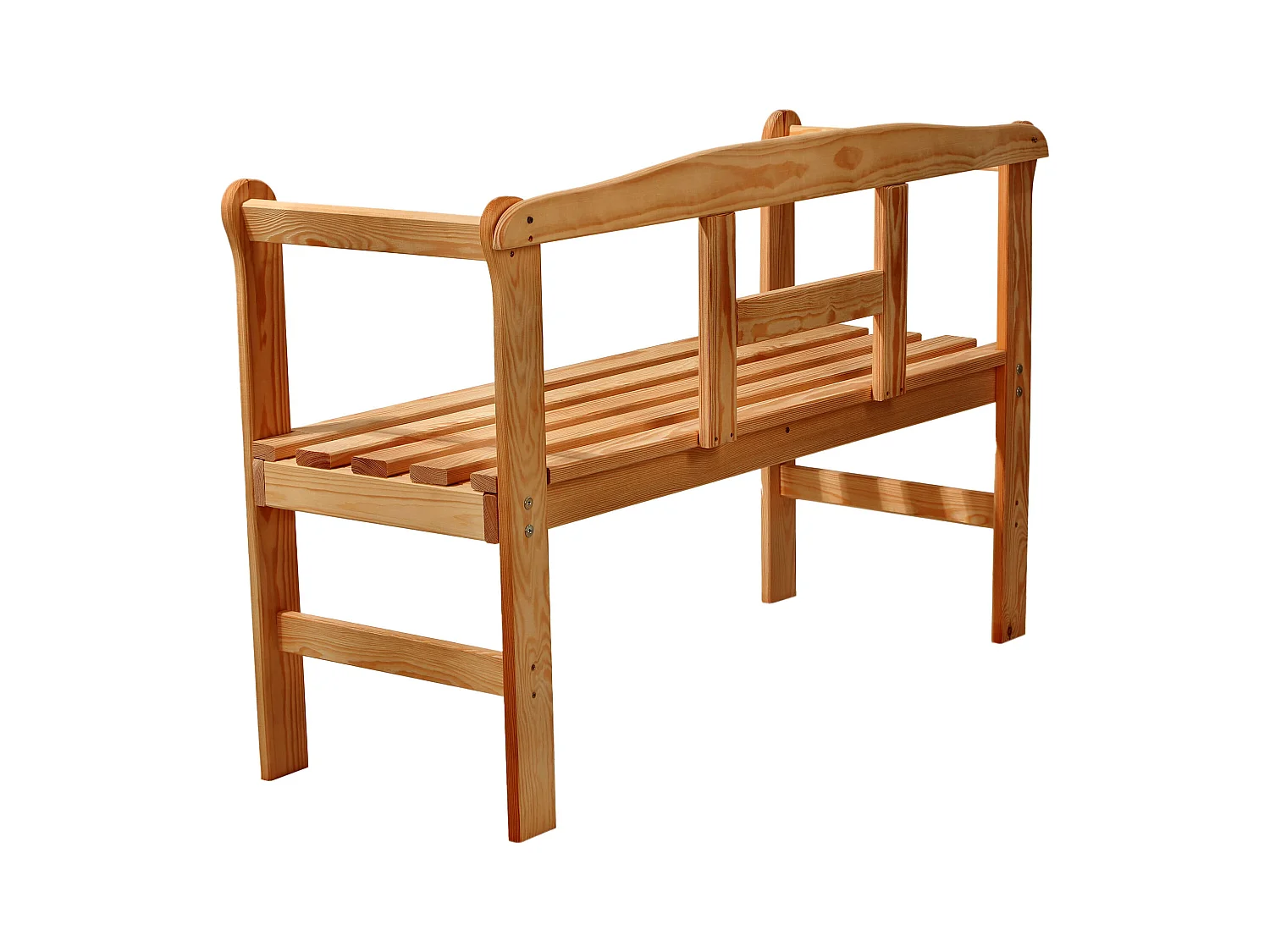 Banc de jardin KADAX, 119 x 44 x 76 cm, banc en panneaux de fibres de bois, banc avec espace de rangement et dossier, banc en bois résistant aux intempéries pour