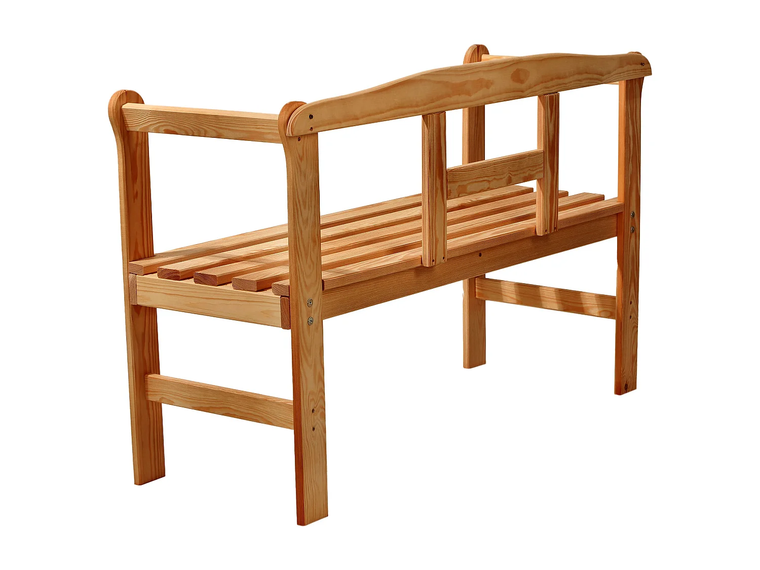 KADAX Ławka ogrodowa Coca tik z oparciem "H" 119 x 76 cm