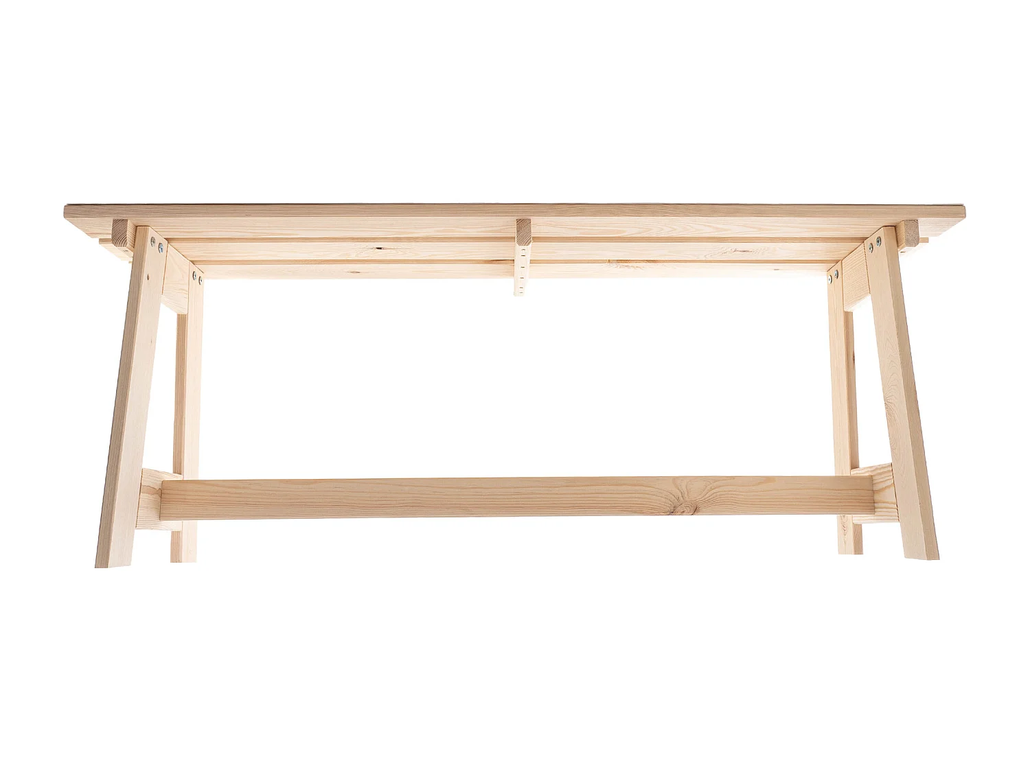 Banc de jardin en bois KADAX, 2 places, sans accoudoirs ni dossier, banc, banc de stationnement, banc extérieur pour balcon, jardin, terrasse (chêne naturel)