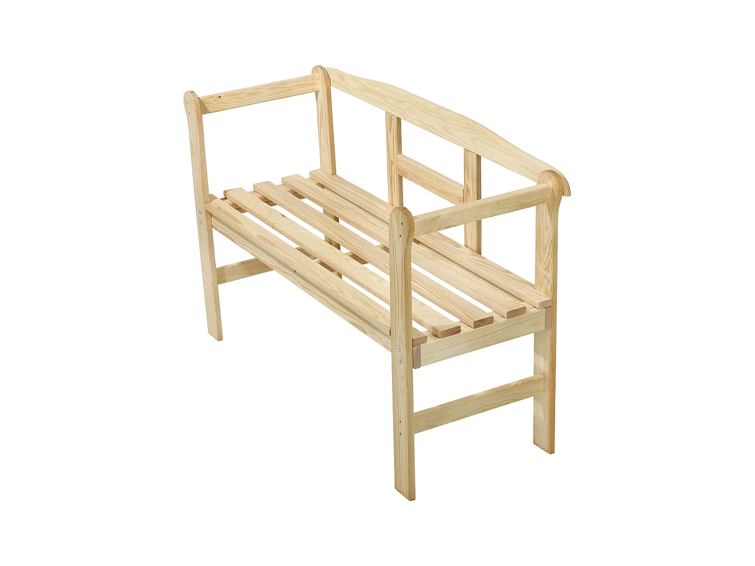 Banc de jardin en bois KADAX, 119 x 44 x 76 cm, banc en bois massif, banc en bois pour jardin, terrasse et balcon, banc de balcon résistant aux intempéries avec
