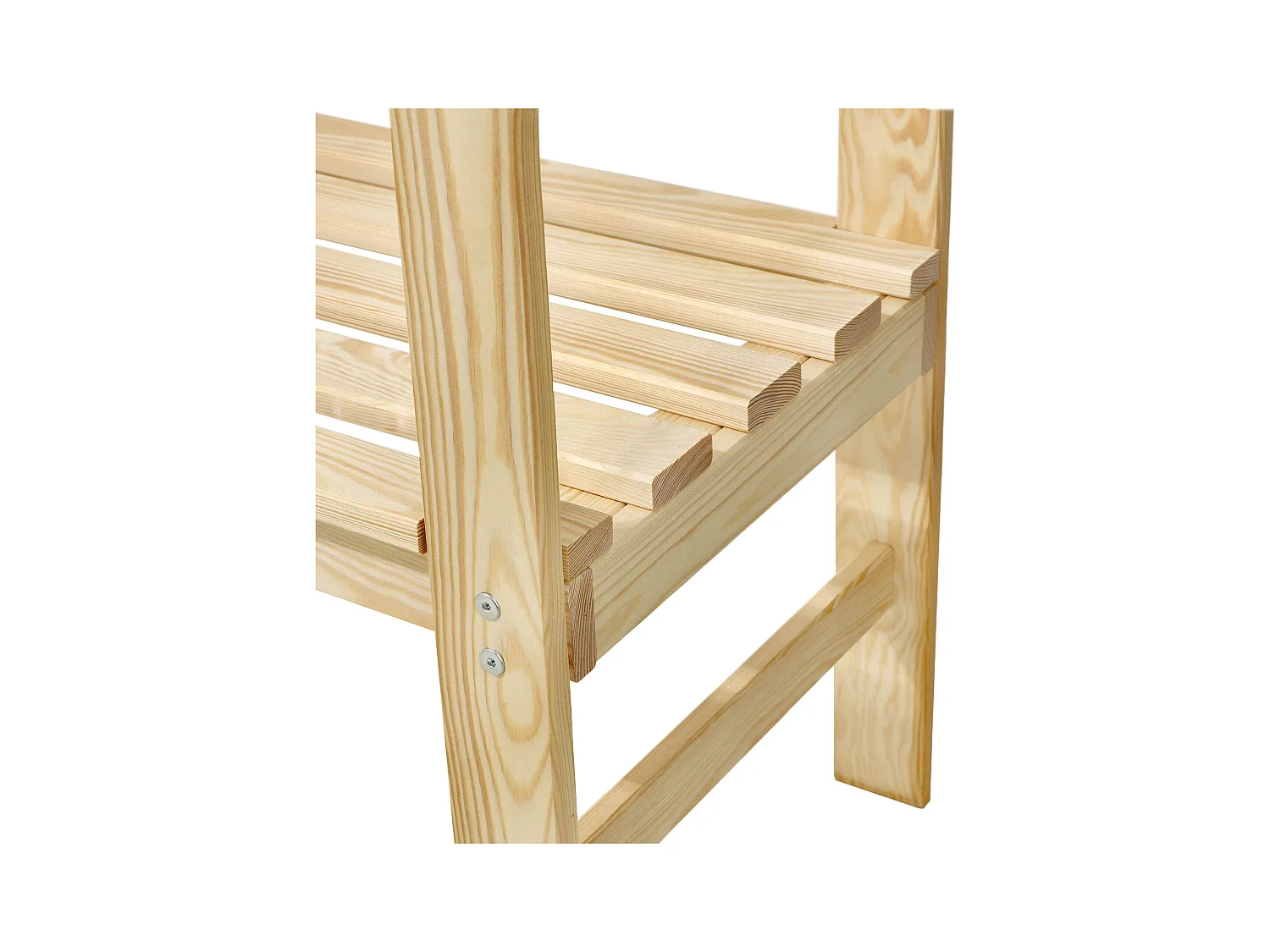 Banc de jardin en bois KADAX, 119 x 44 x 76 cm, banc en bois massif, banc en bois pour jardin, terrasse et balcon, banc de balcon résistant aux intempéries avec