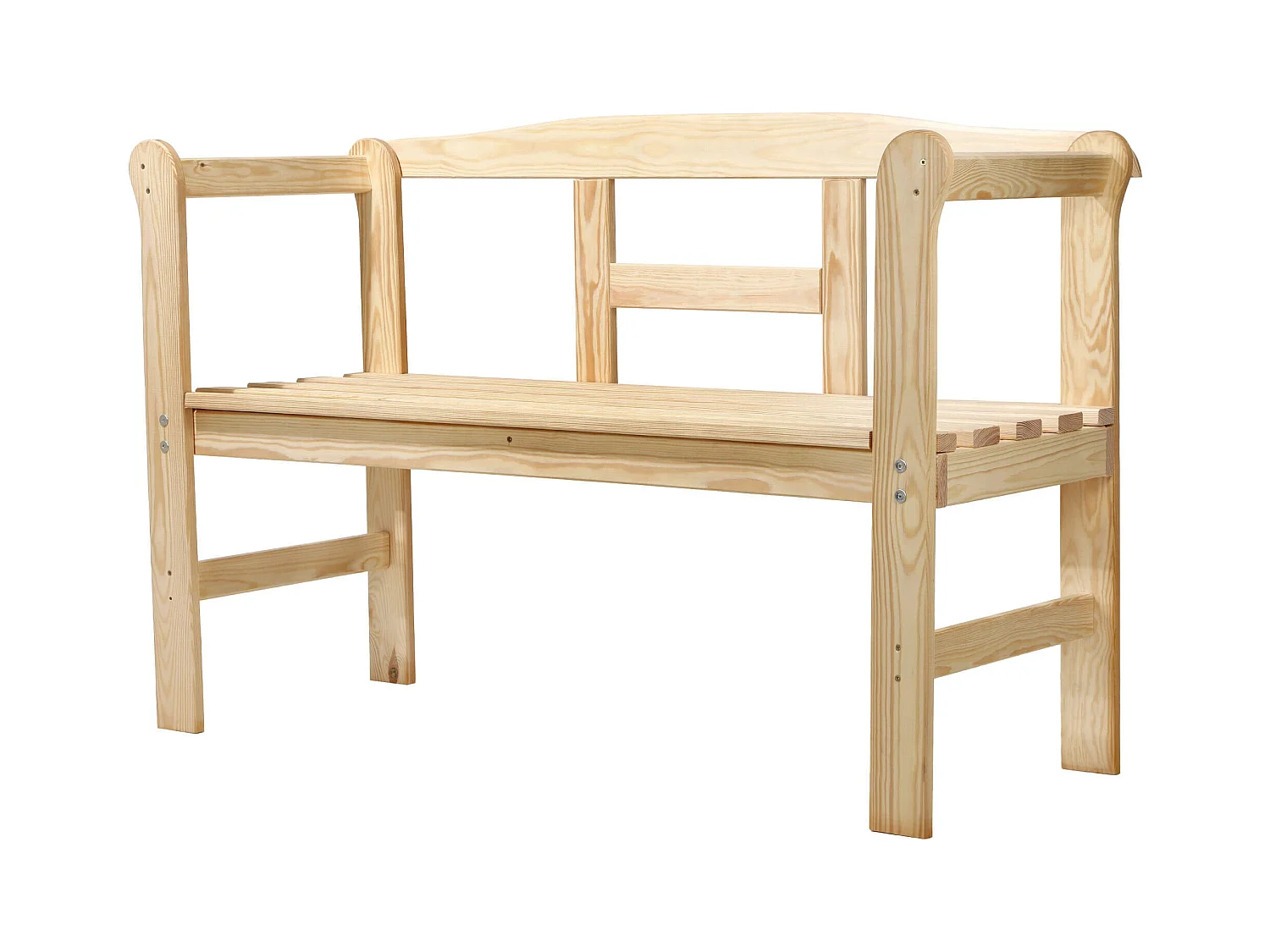 Banc de jardin en bois KADAX, 119 x 44 x 76 cm, banc en bois massif, banc en bois pour jardin, terrasse et balcon, banc de balcon résistant aux intempéries avec