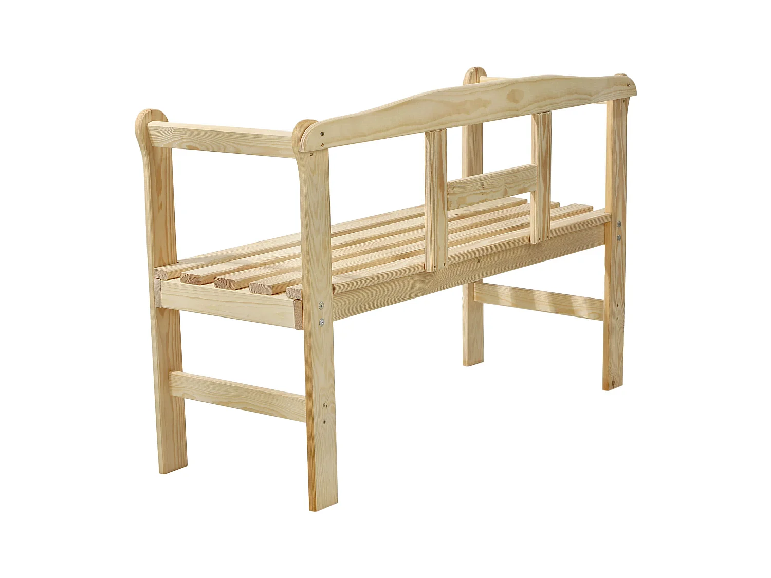 Banc de jardin en bois KADAX, 119 x 44 x 76 cm, banc en bois massif, banc en bois pour jardin, terrasse et balcon, banc de balcon résistant aux intempéries avec