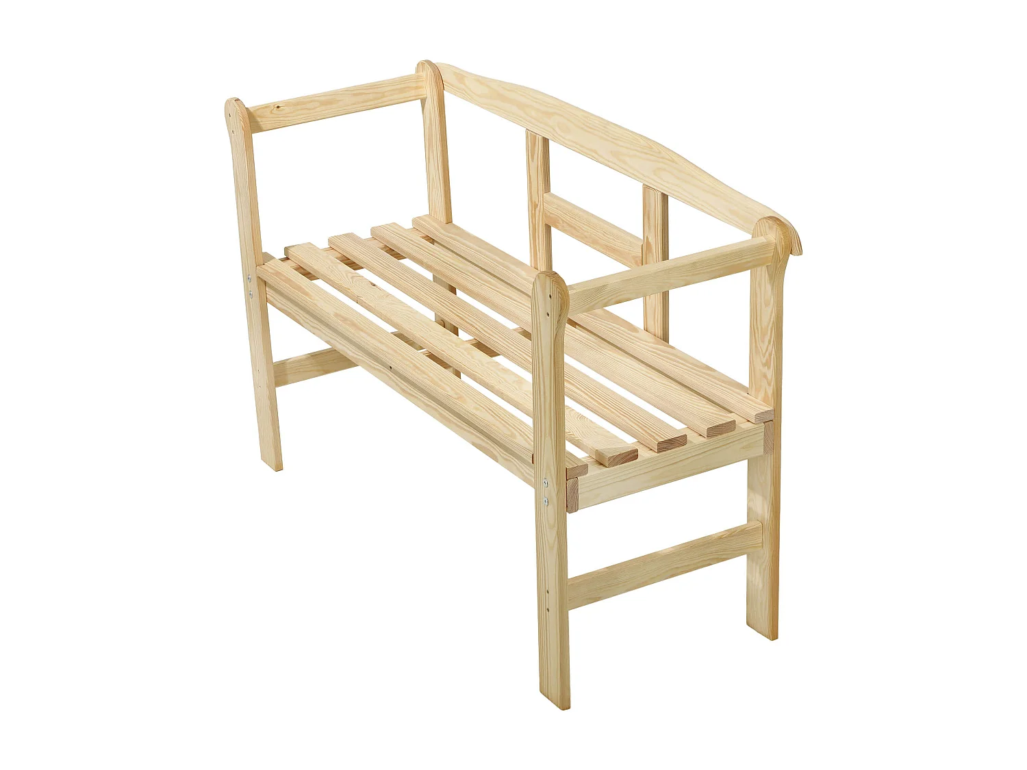 Panchina da giardino KADAX in legno con schienale 119 cm per terrazza