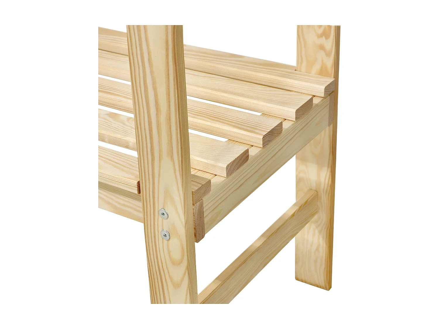 Panchina da giardino KADAX in legno con schienale 119 cm per terrazza