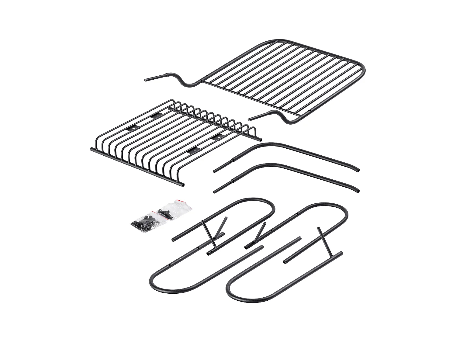 KADAX Ławka do ogrodu z oparciem Ruste 100 x 50 cm, czarna