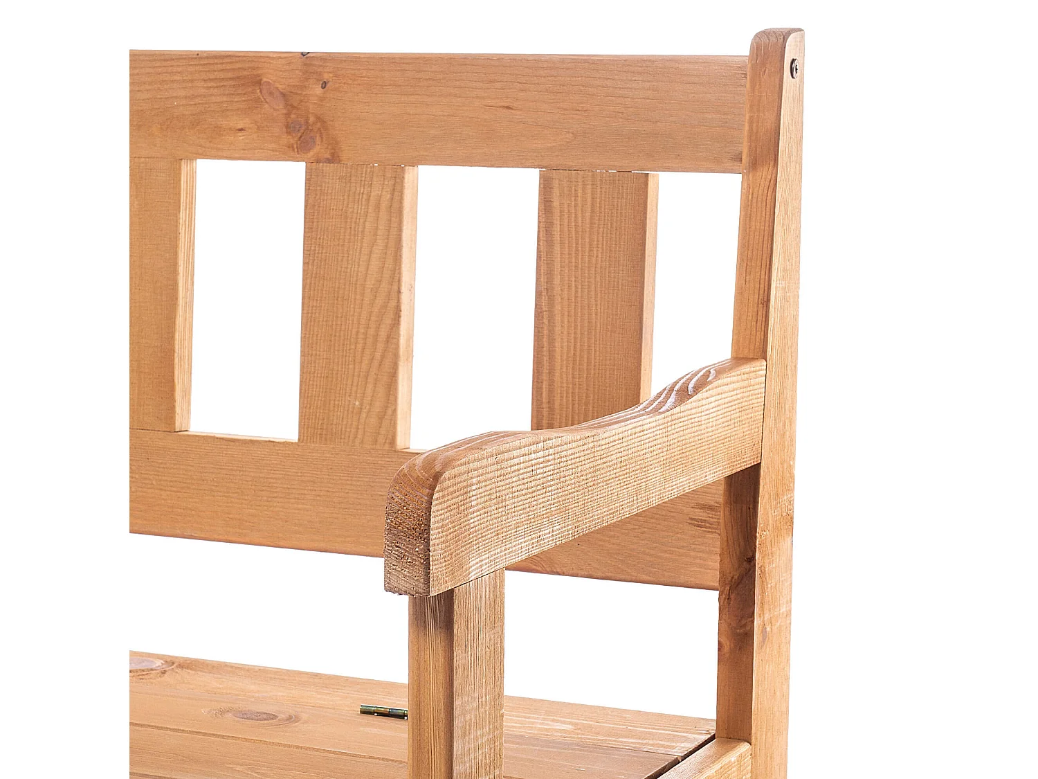 Banc de jardin KADAX, 120 x 47 x 81,5 cm, banc en panneaux de fibres résistant aux intempéries avec espace de rangement et dossier, marron