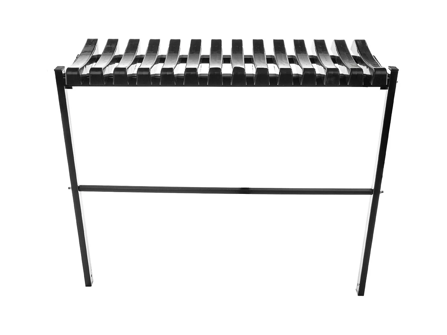 KADAX Begraafbank 91 cm, tuinbank met inklapbare constructie, ruimtebesparende zitbank voor buiten, bank van staal en kunststof voor tuin en begraafplaats