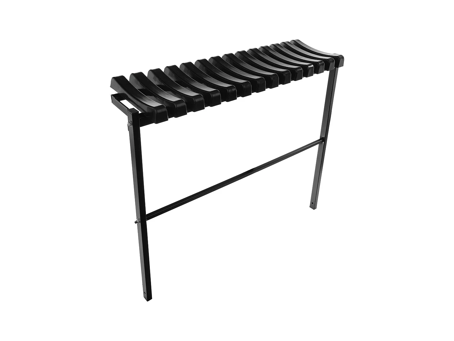 KADAX Begraafbank 91 cm, tuinbank met inklapbare constructie, ruimtebesparende zitbank voor buiten, bank van staal en kunststof voor tuin en begraafplaats