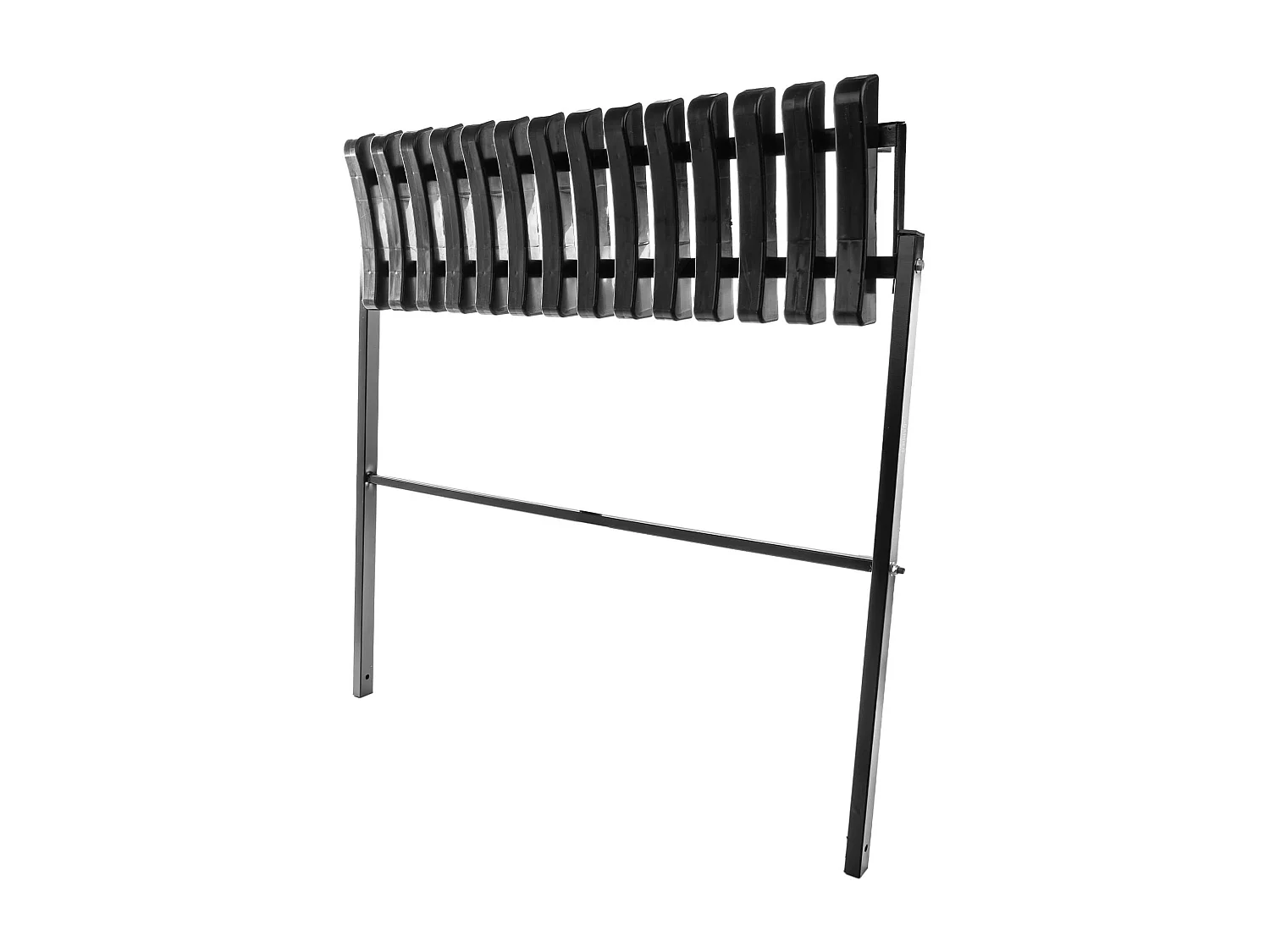 Panca funeraria KADAX 91 cm, panca da giardino con struttura pieghevole, panca da esterno salvaspazio, panca in acciaio e plastica per giardino e cimitero