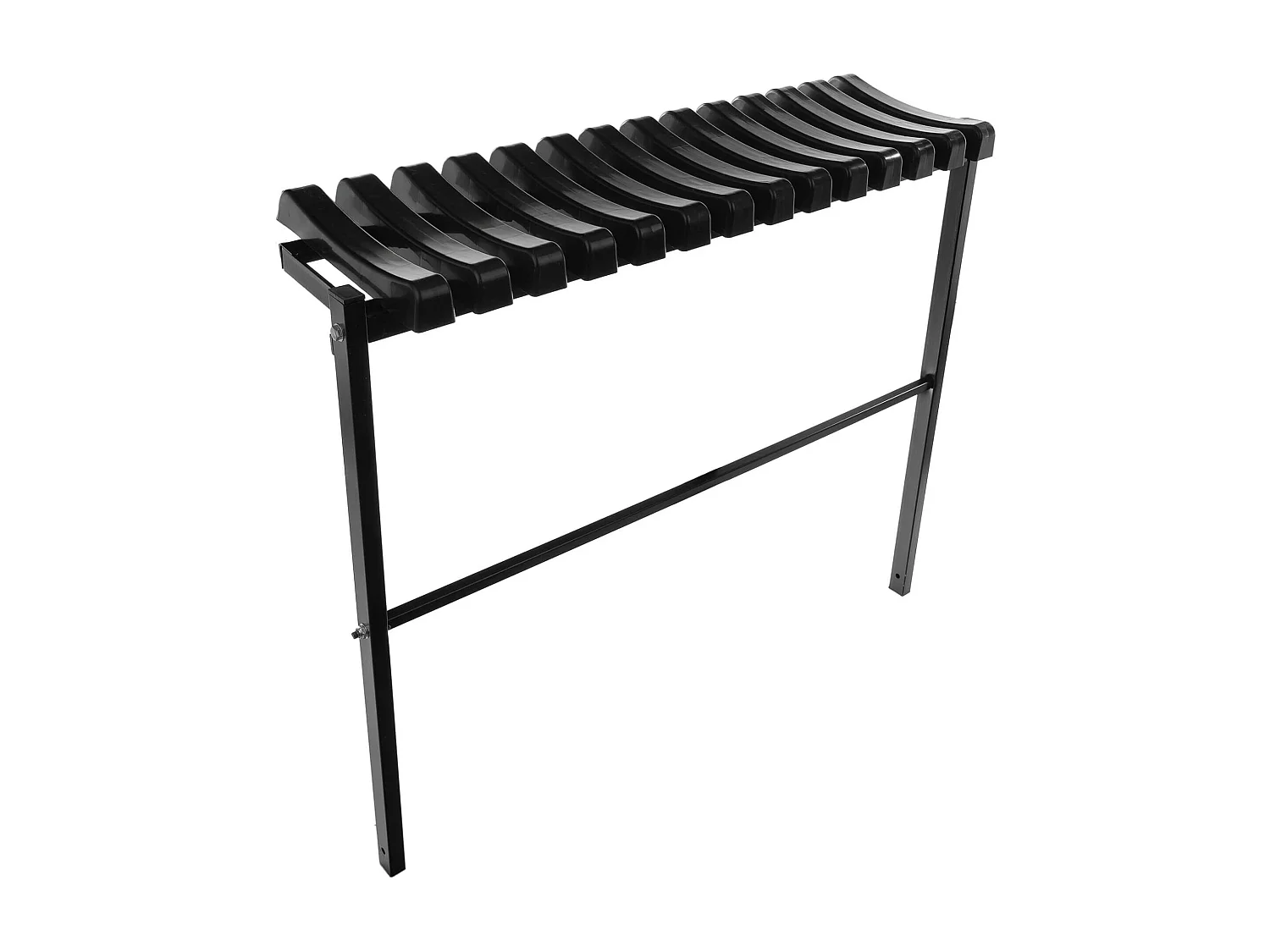 Panca funeraria KADAX 91 cm, panca da giardino con struttura pieghevole, panca da esterno salvaspazio, panca in acciaio e plastica per giardino e cimitero