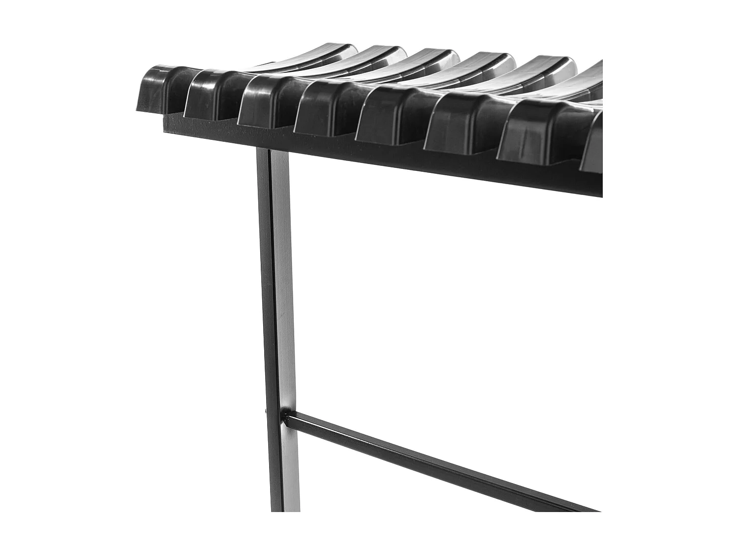 Panca funeraria KADAX 91 cm, panca da giardino con struttura pieghevole, panca da esterno salvaspazio, panca in acciaio e plastica per giardino e cimitero