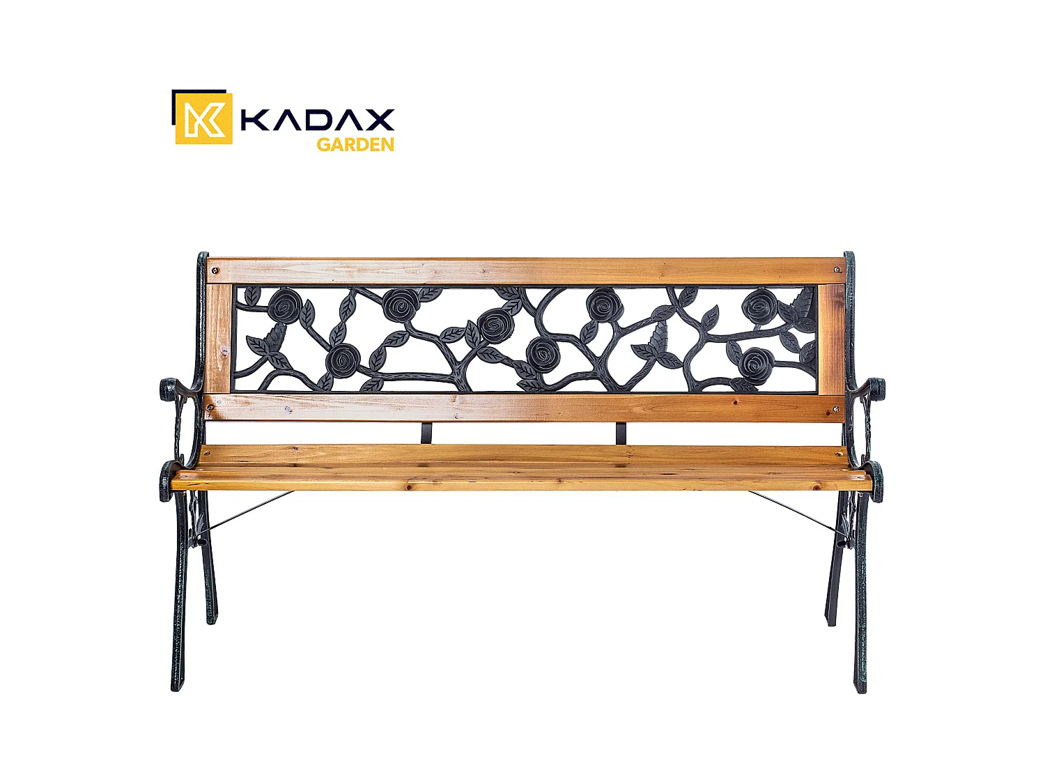 KADAX Ławka ogrodowa Sables drewniana 122x53x73cm