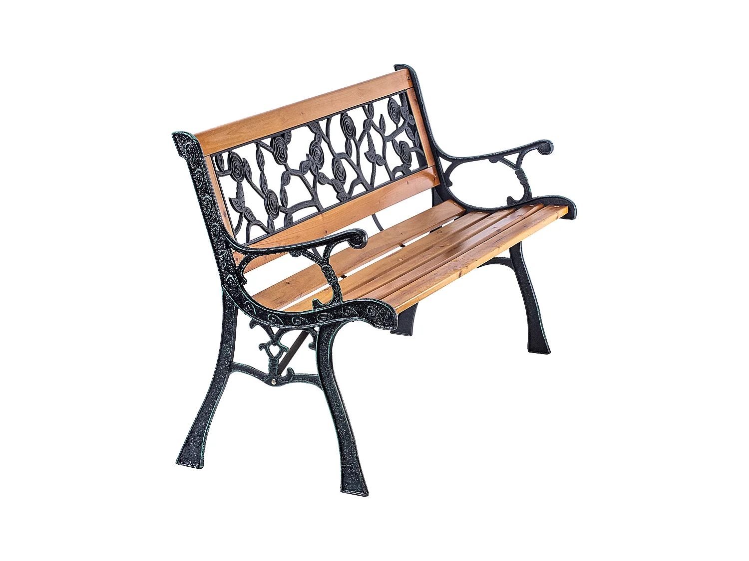 KADAX Ławka ogrodowa Sables drewniana 122x53x73cm