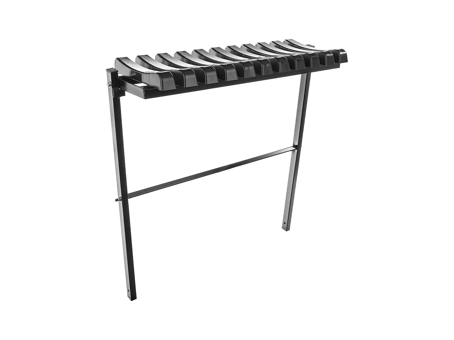 KADAX Friedhofsbank 72,5 cm, tuinbank met inklapbare constructie, ruimtebesparende zitbank voor buiten, bank van staal en kunststof voor tuin en begraafplaats