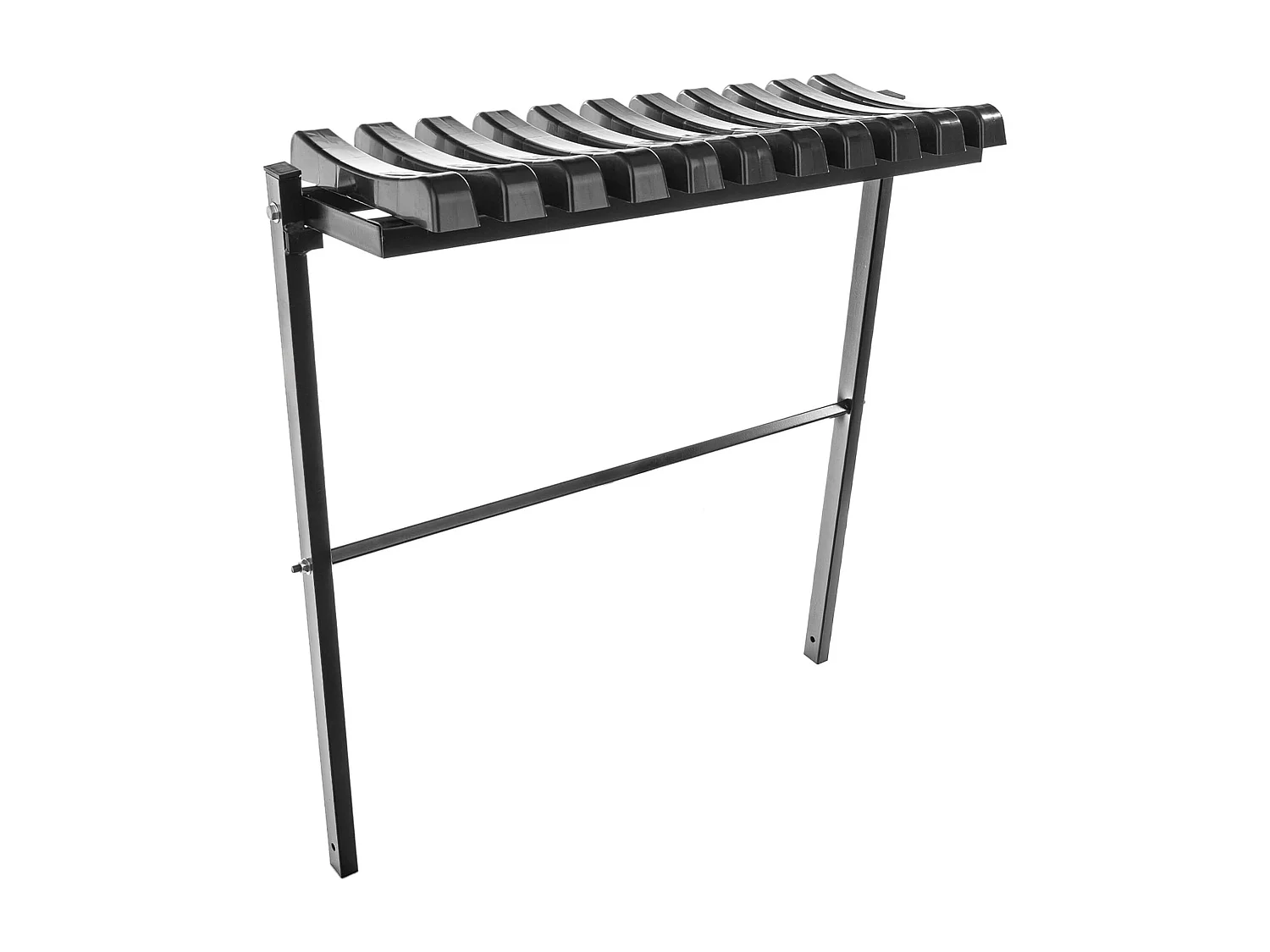 KADAX Friedhofsbank 72,5 cm, panchina da giardino con struttura pieghevole, panchina da esterno salvaspazio, panchina in acciaio e plastica per giardino e cimitero